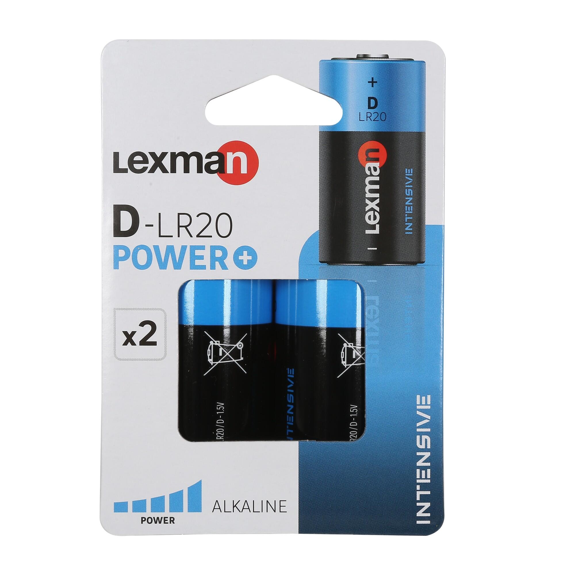 Baterii alcaline Lexman Intensive LR20 D 1.5V (set 2 buc)