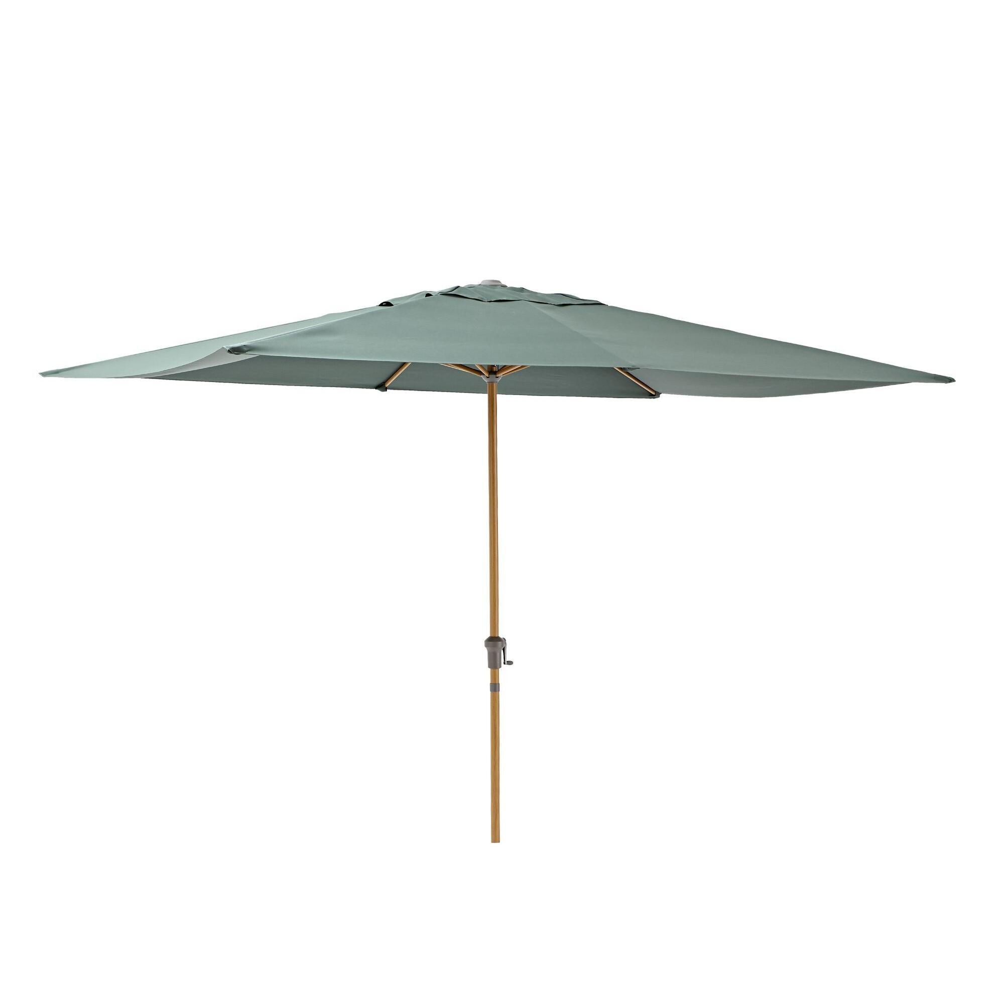 Umbrela terasa Naterial Agora, aluminiu/poliester, 300 x 194 cm, H 255 cm, verde
