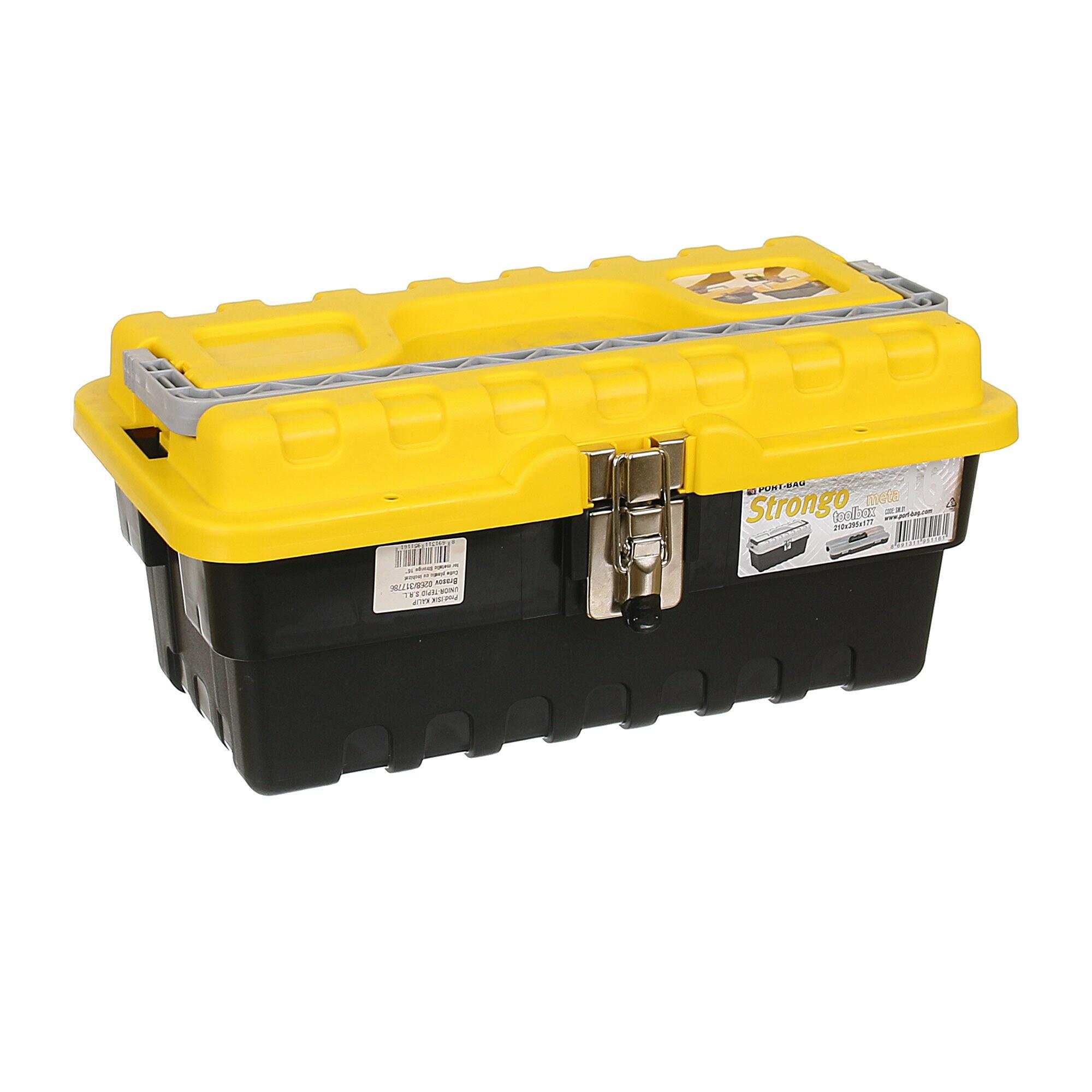 Cutie unelte Gadget, plastic, cu inchizator metalic, 39.5 x 21 x