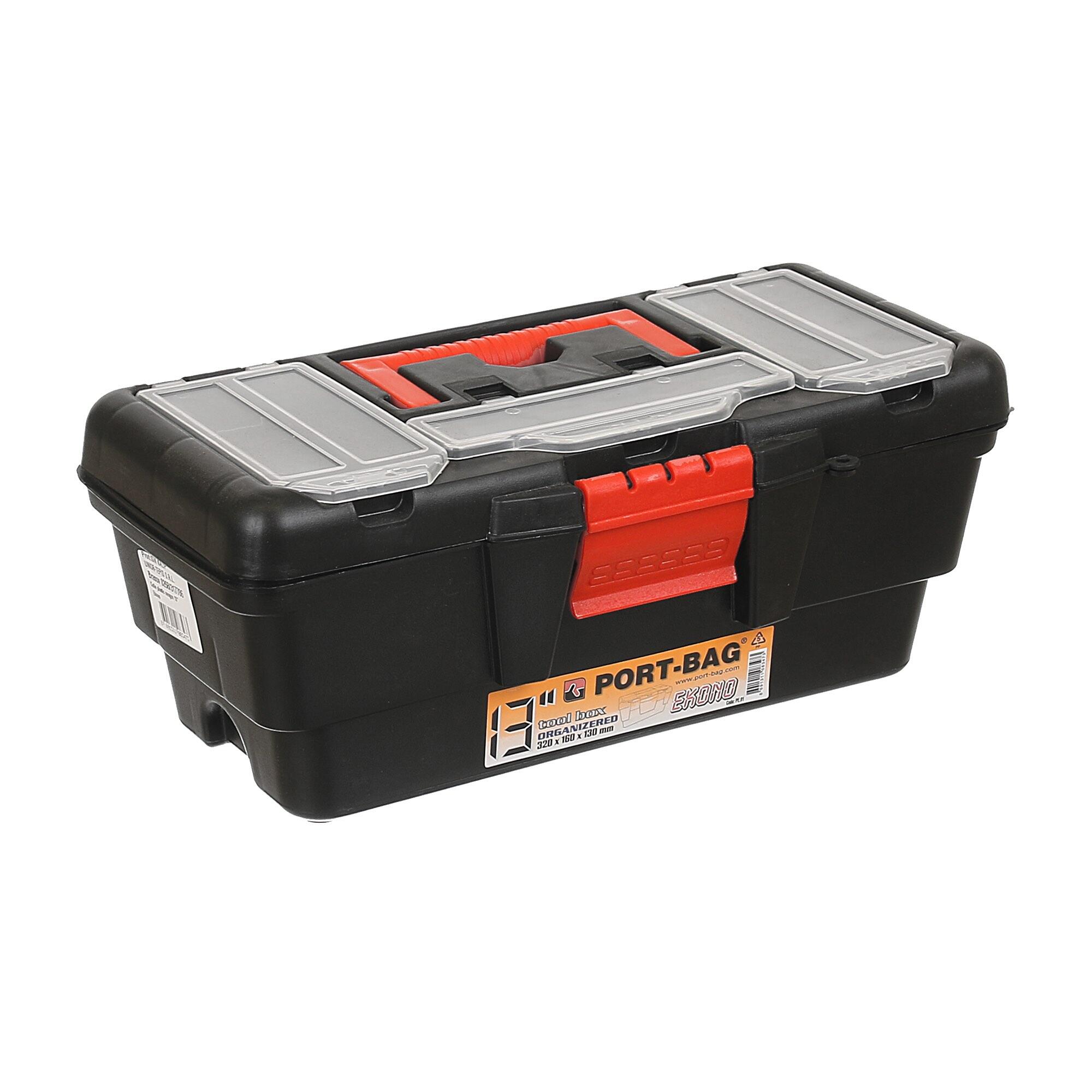 Cutie unelte Gadget, cu organizator, plastic, 32 x 16 x 13 cm