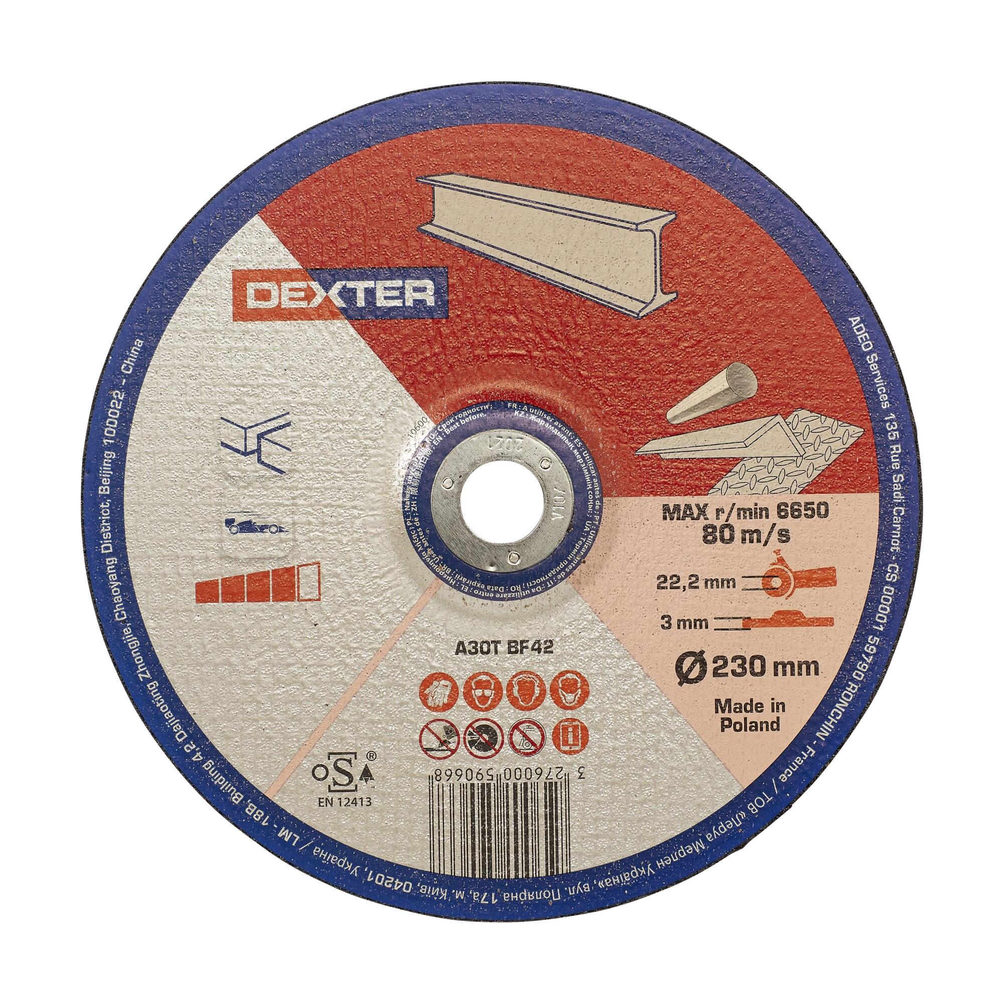 Disc taiere Dexter, pentru otel/metal, Ø 230 x 3 mm