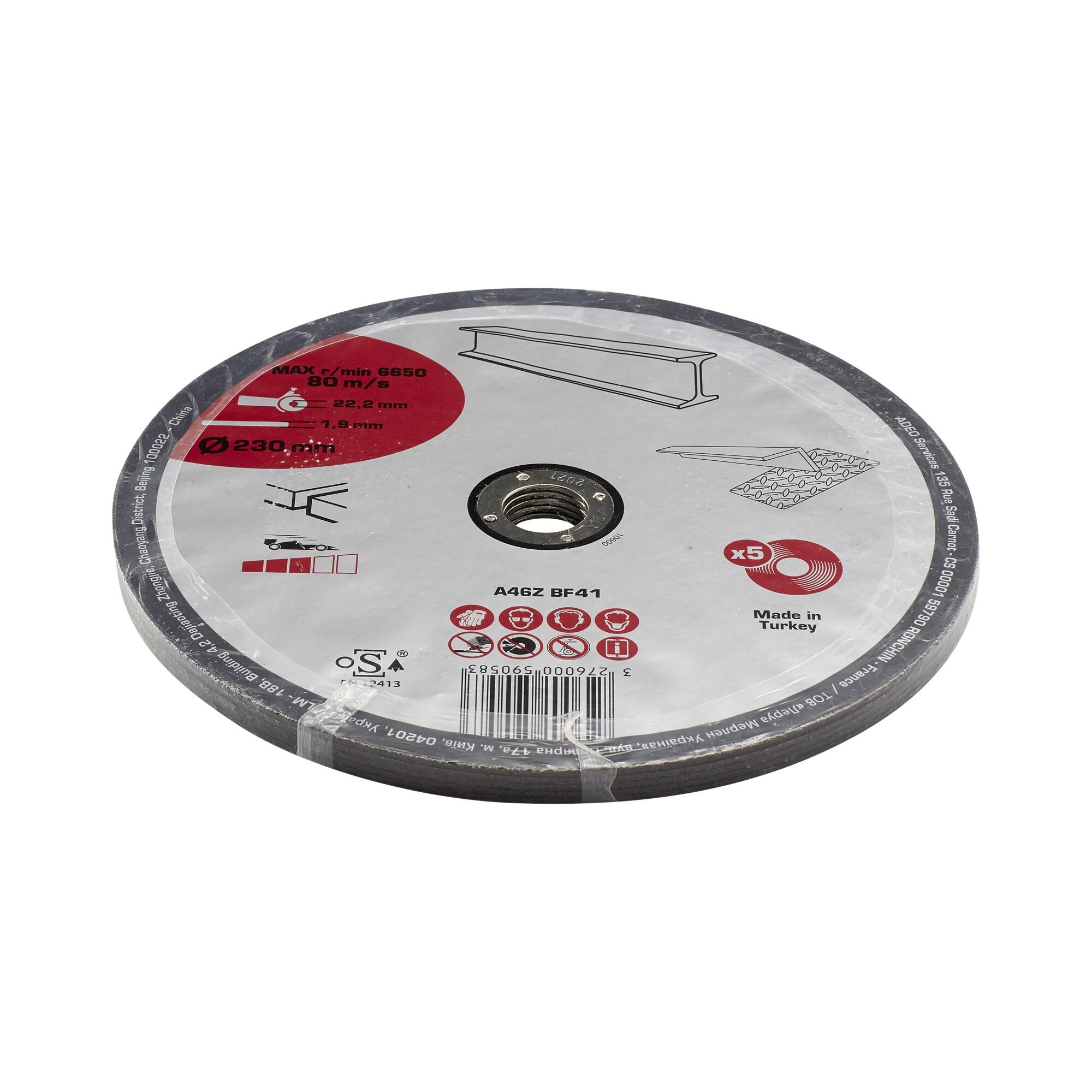 Disc taiere, pentru otel/metal, Ø 230 x 1.9 mm (set 5 buc)