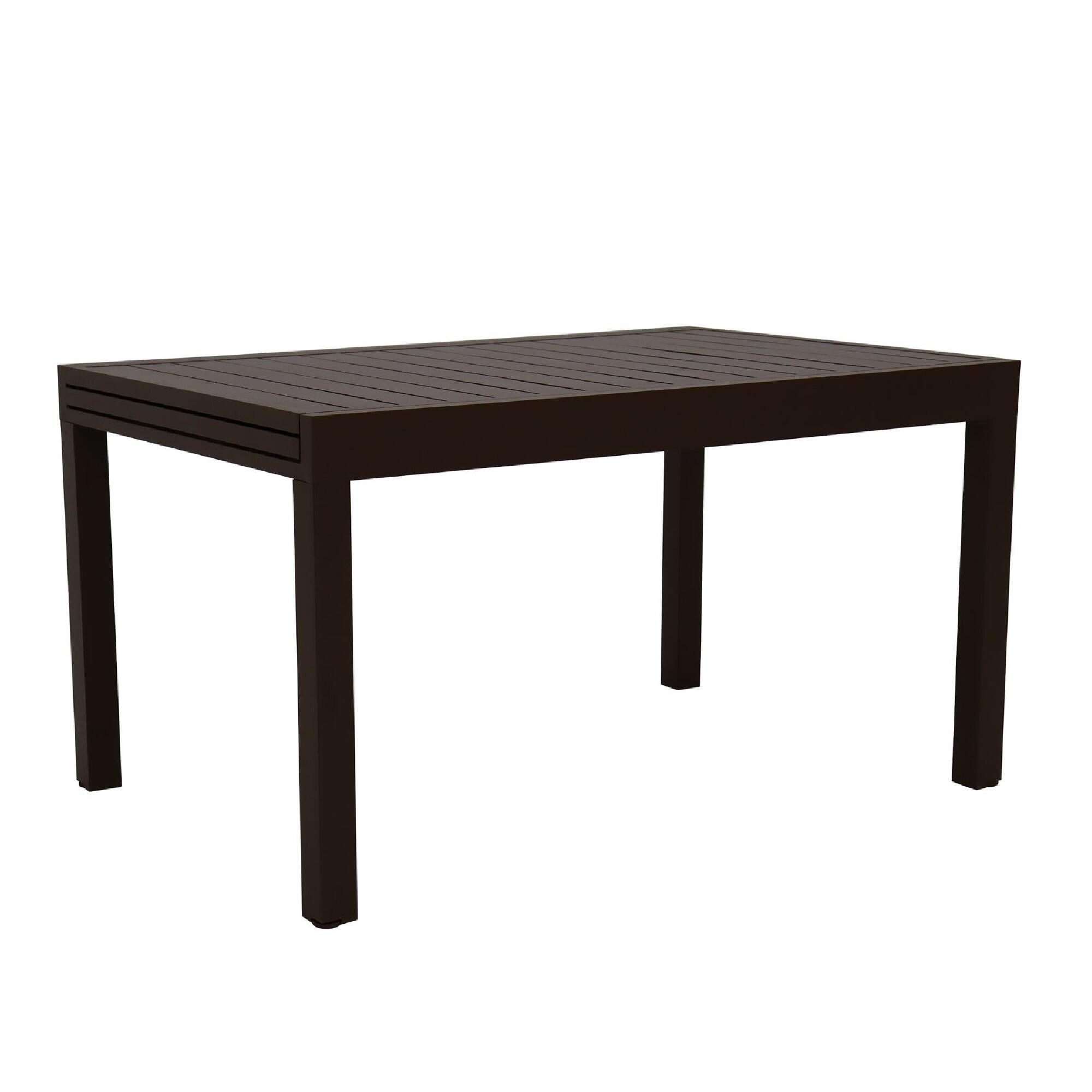 Masa gradina Naterial Lyra II, pentru 6-10 persoane, extensibila, aluminiu, 135/270 x 90 x 75 cm, maro