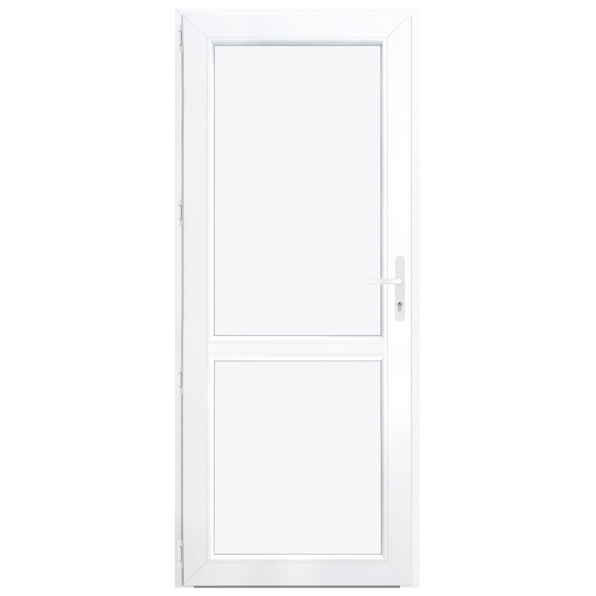 Usa PVC interior, tehnica, 86 x 204 cm, deschidere dreapta, alba