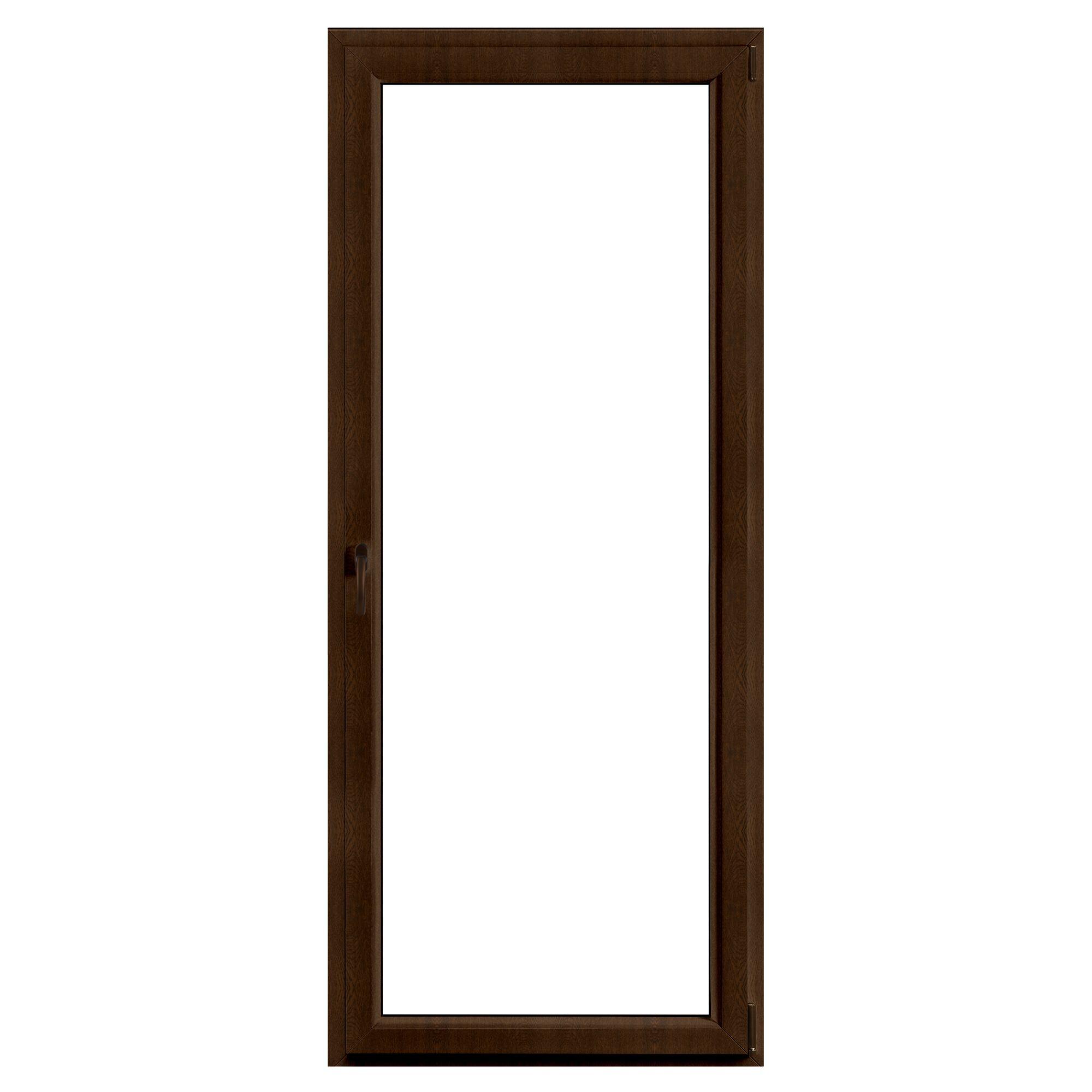 Usa PVC balcon, 5 camere, 86 x 204 cm, deschidere dubla, dreapta, nuc