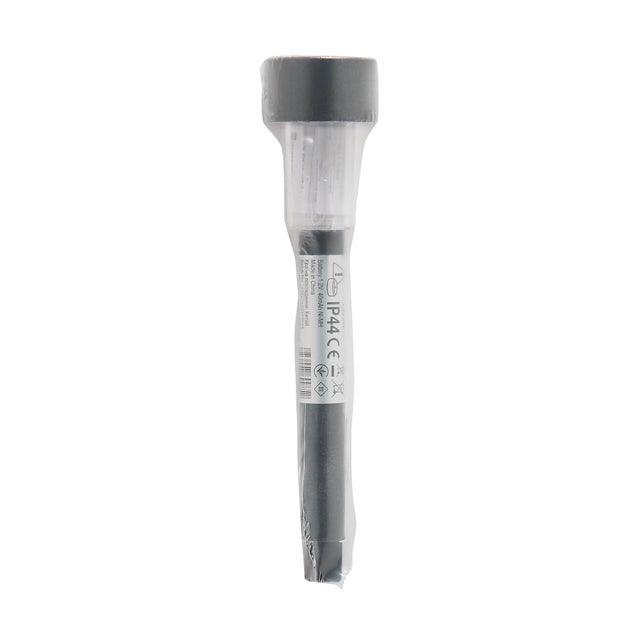 Baliza jardín solar exterior LED negra INSPIRE Erato IP44 con sensor crepuscular