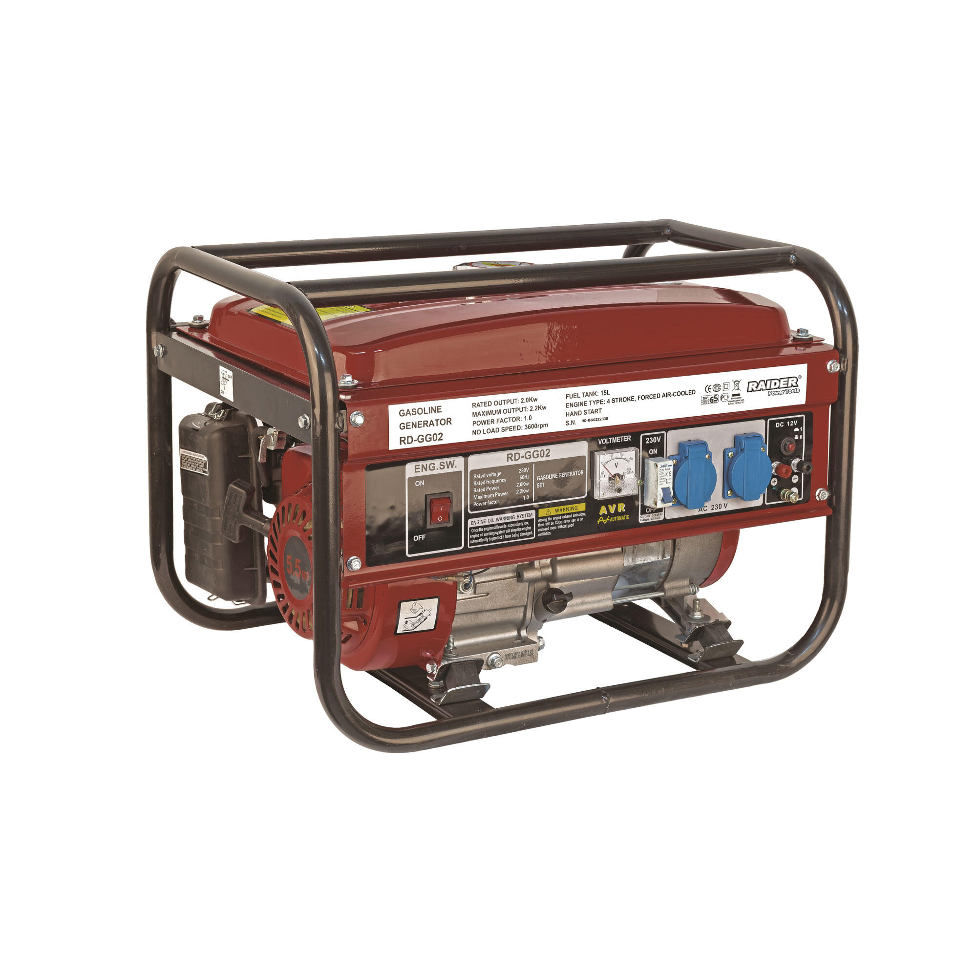 Generator curent RD-GG02, pe benzina, 4 timpi, 2000 W, 163 cm³