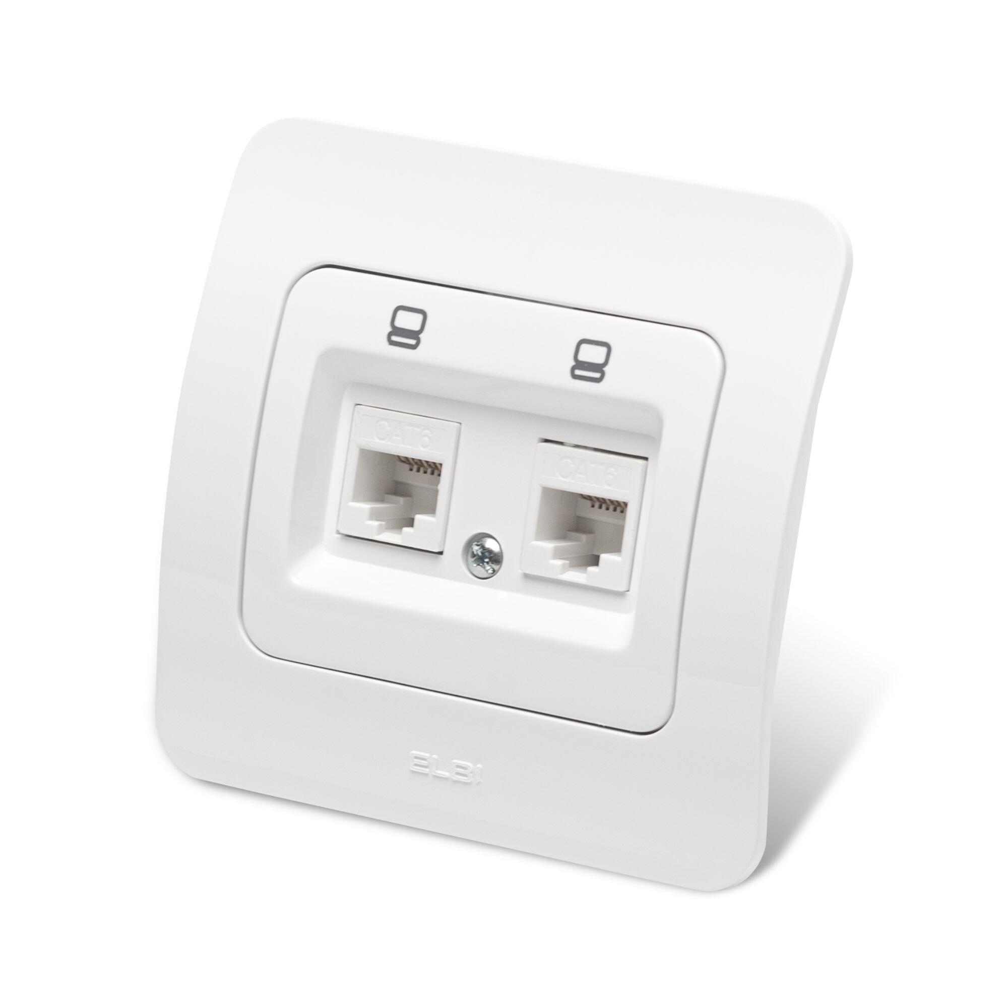 Priza date (RJ45) Jazz, clasica, IP20, alba | Leroy Merlin