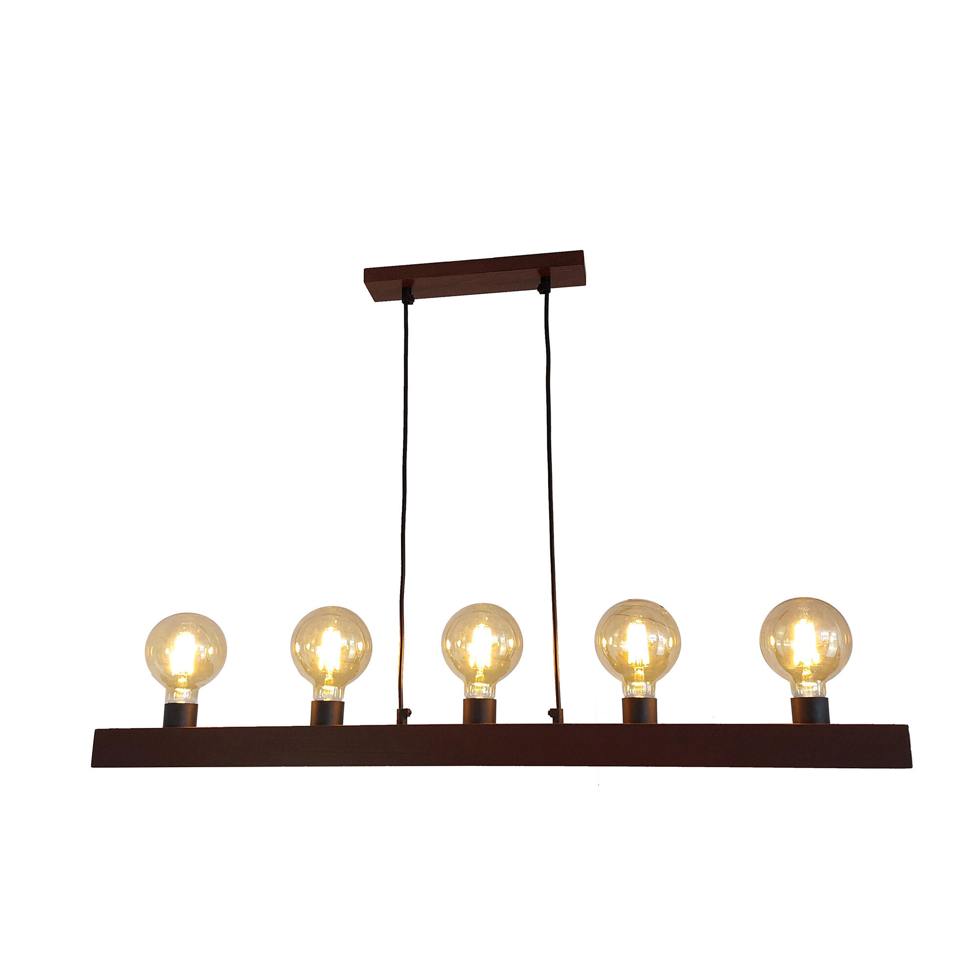 Pendul Arcos, 5 x E27, lemn wenge