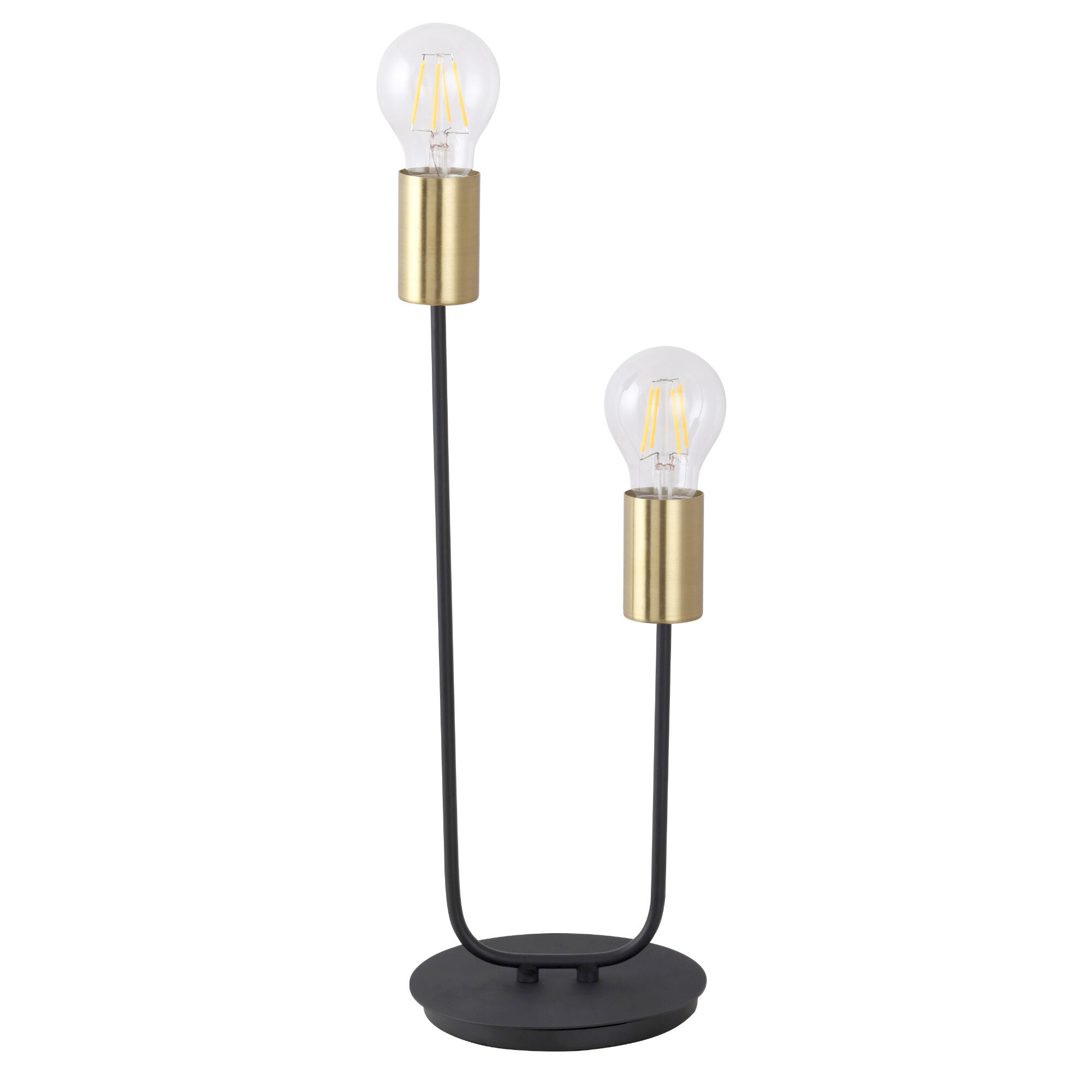 Veioza Lanny, 2 x E27, 15 W, negru/auriu
