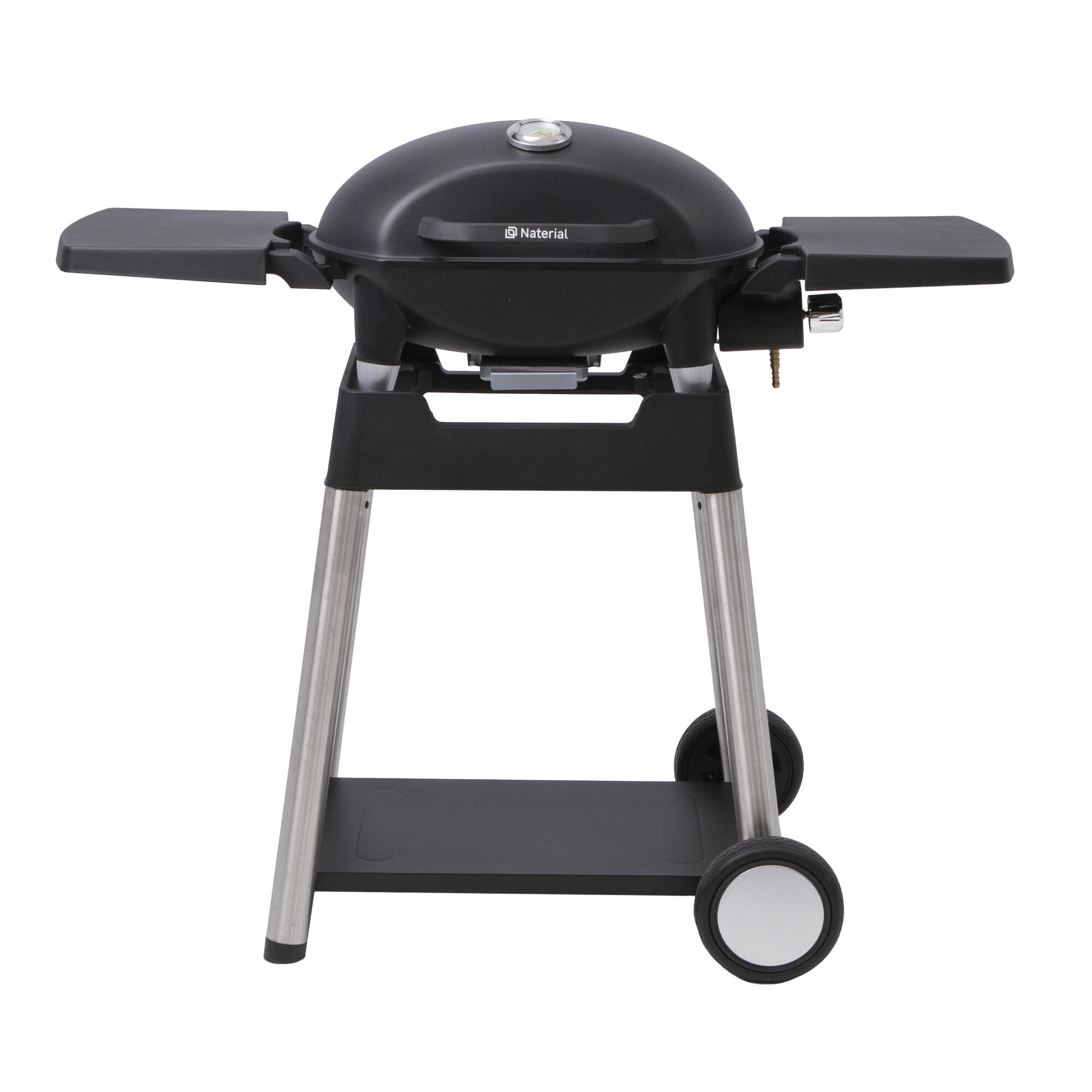 Gratar pe gaz Argon Naterial, cu carucior, cu 1 arzator, 3 kW, otel inoxidabil, suprafata de gatit 33.5 x 34 cm