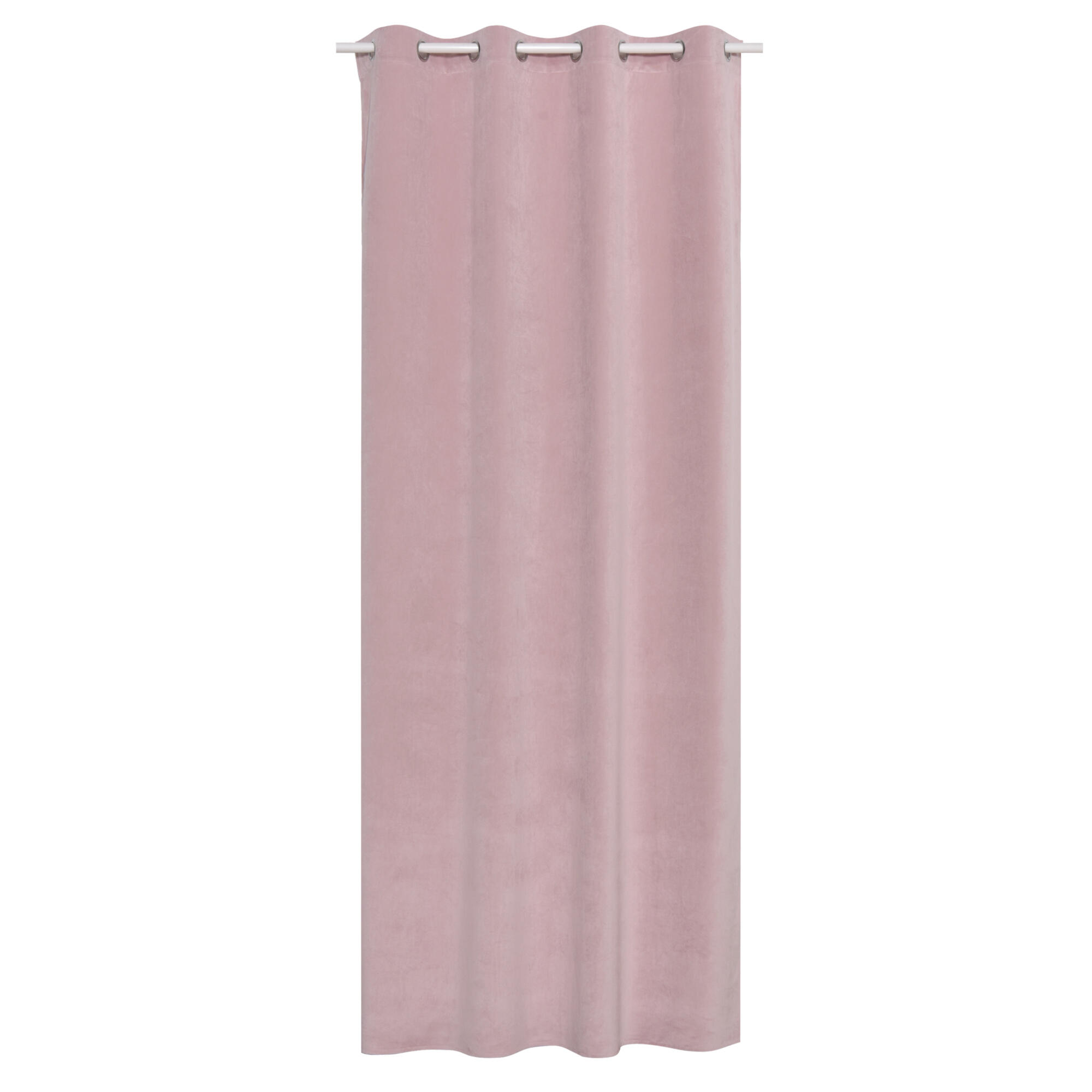 Draperie Inspire Dubbo, 140 x 280 cm, cu inele, uni, roz | Leroy Merlin