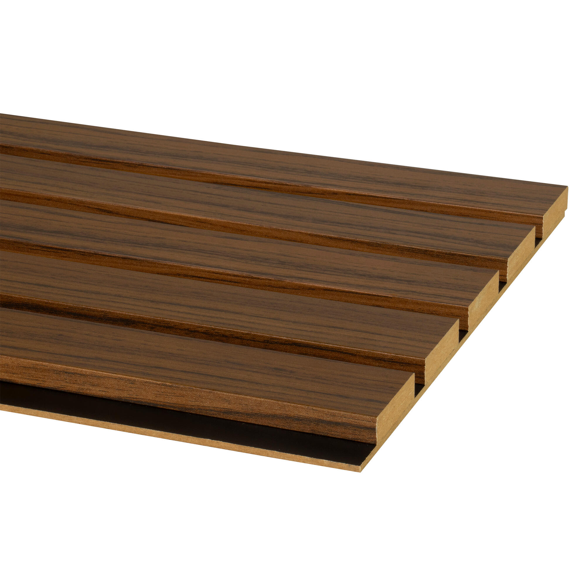 Panou riflaj decorativ, 2600 x 300 x 15 mm, nuc | Leroy Merlin Panou riflaj decorativ, 2600 x 300 x 15 mm, nuc | Leroy Merlin