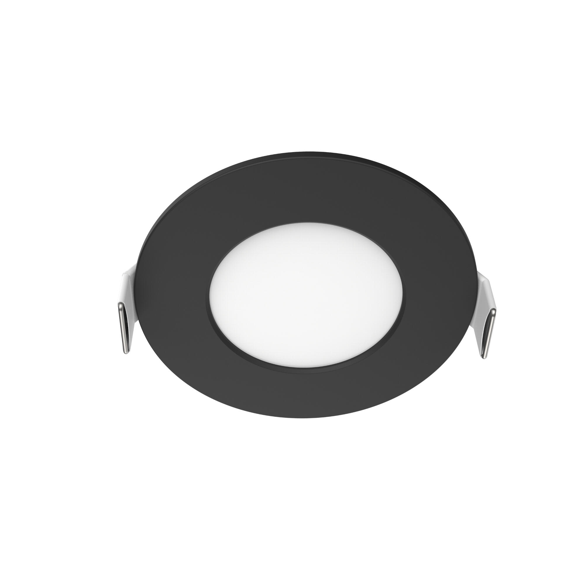 Spot LED incastrat XS, 580 lm, dimabil, CCT (2700-4000 K), IP44, 85 mm, rotund, negru