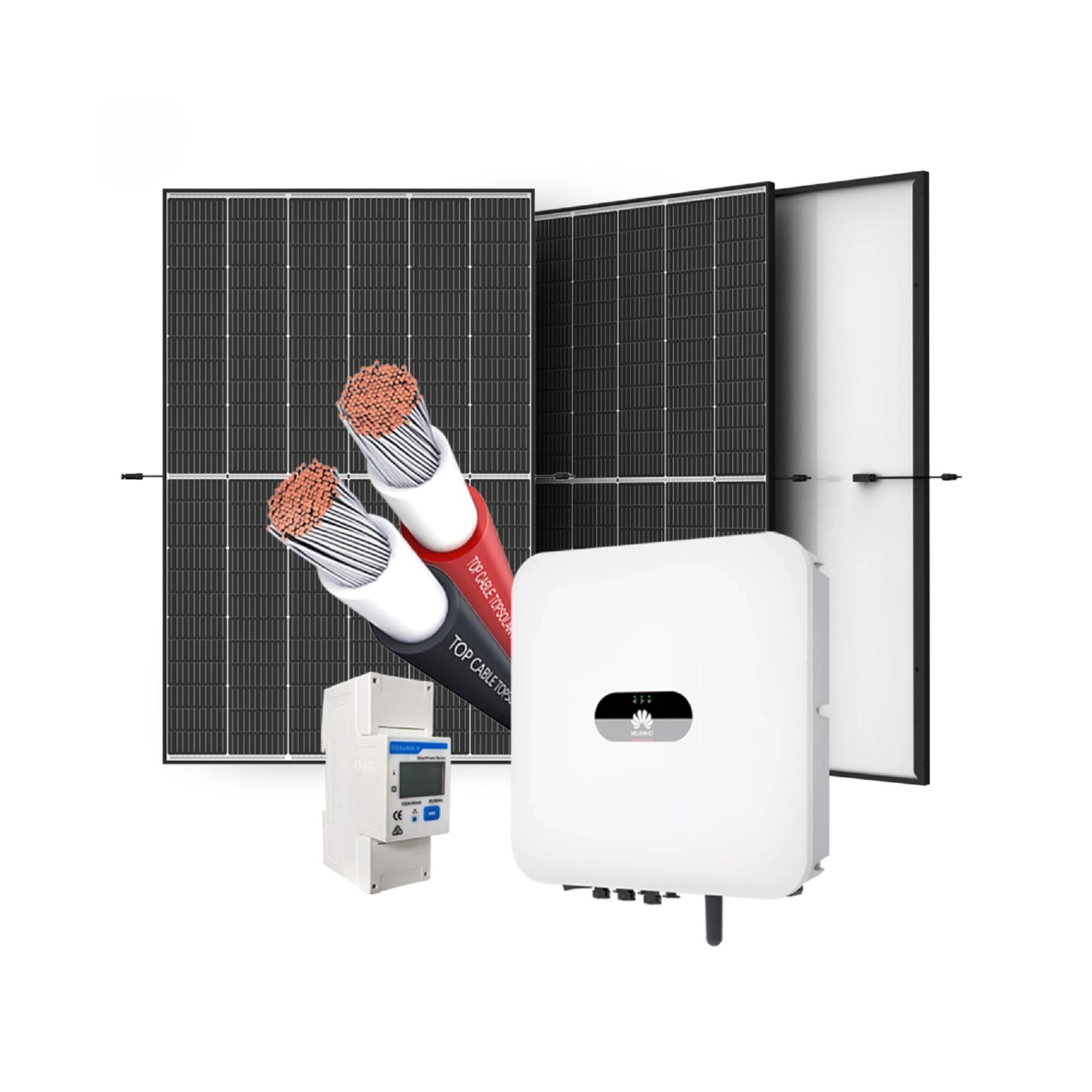 Kit panouri fotovoltaice 5 kW, monofazat sistem fixare acoperis tigla ceramica