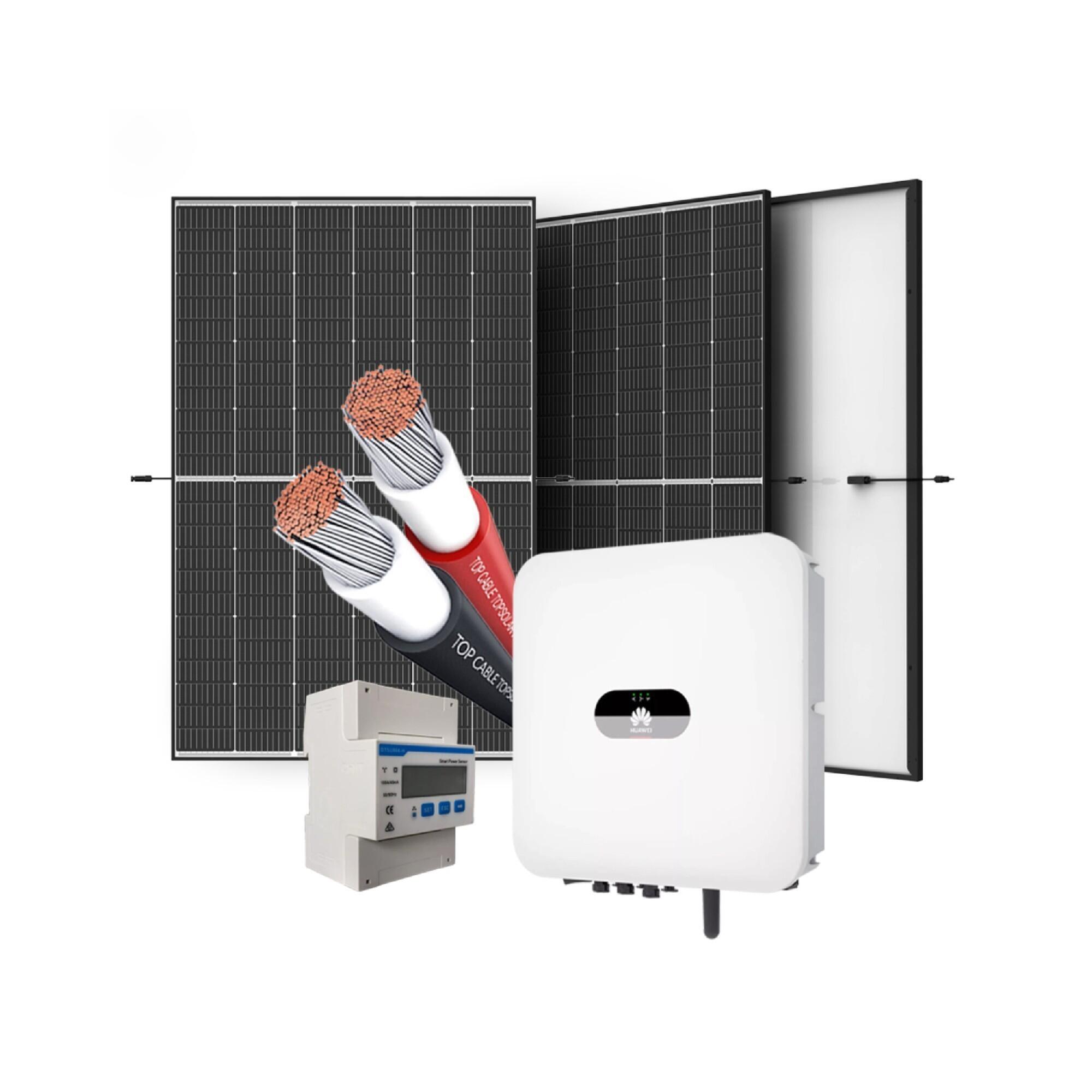 Kit panouri fotovoltaice 8 kW, trifazat, sistem fixare acoperis tigla ceramica