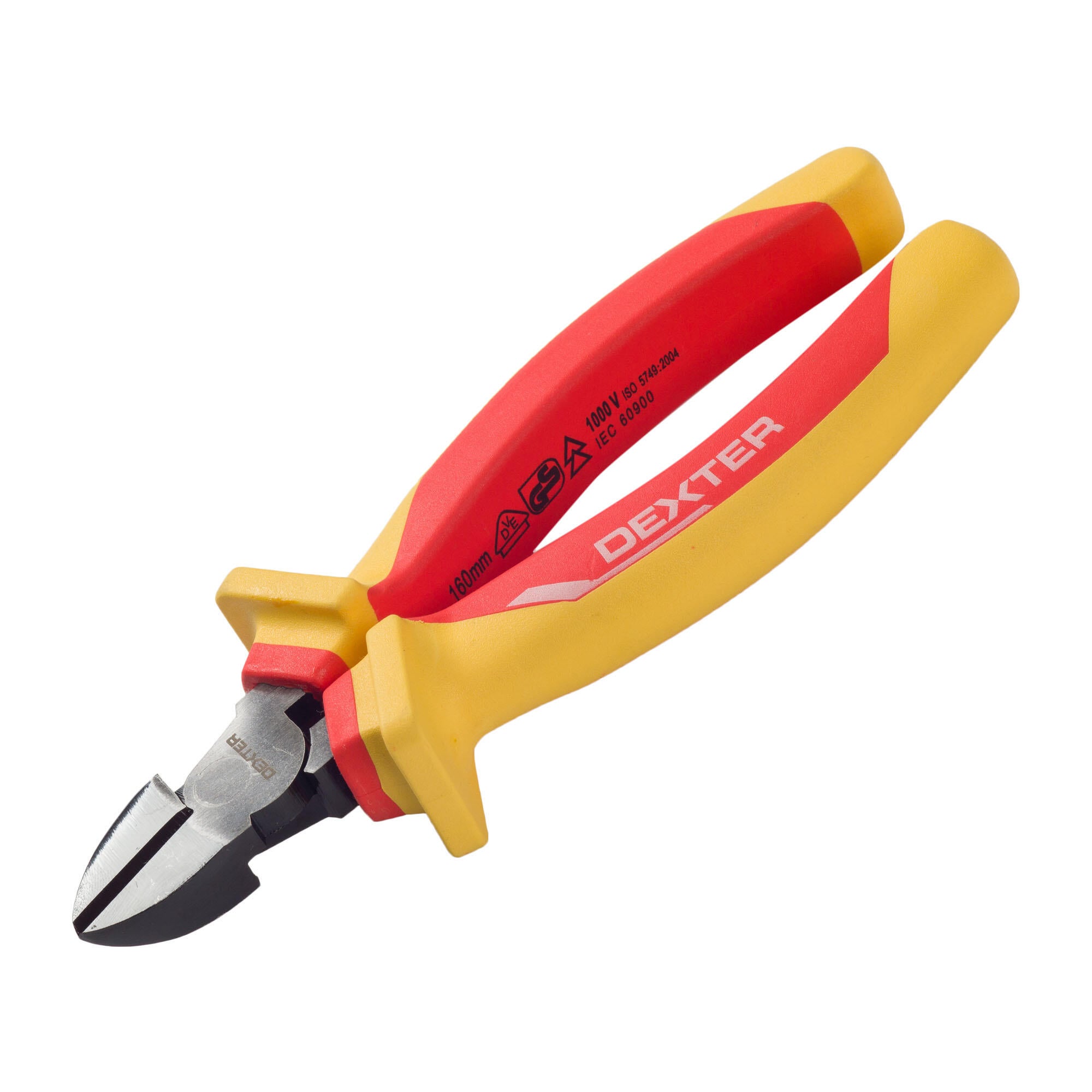 Cleste de taiat lateral Dexter, izolat, 160 mm, maner plastic