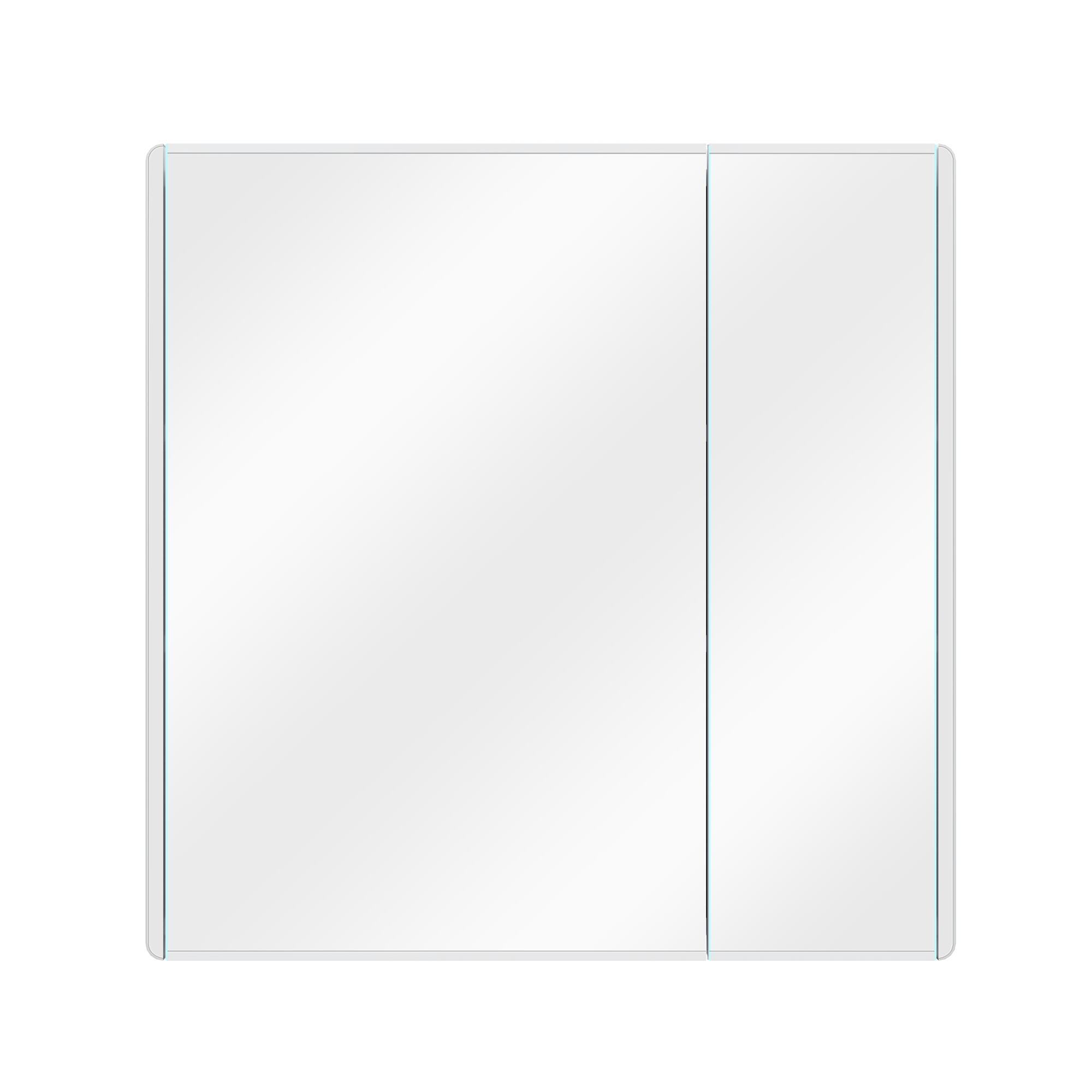 Dulap baie cu oglinda Easy, iluminare led, 70 x 70 x 16 cm, alb