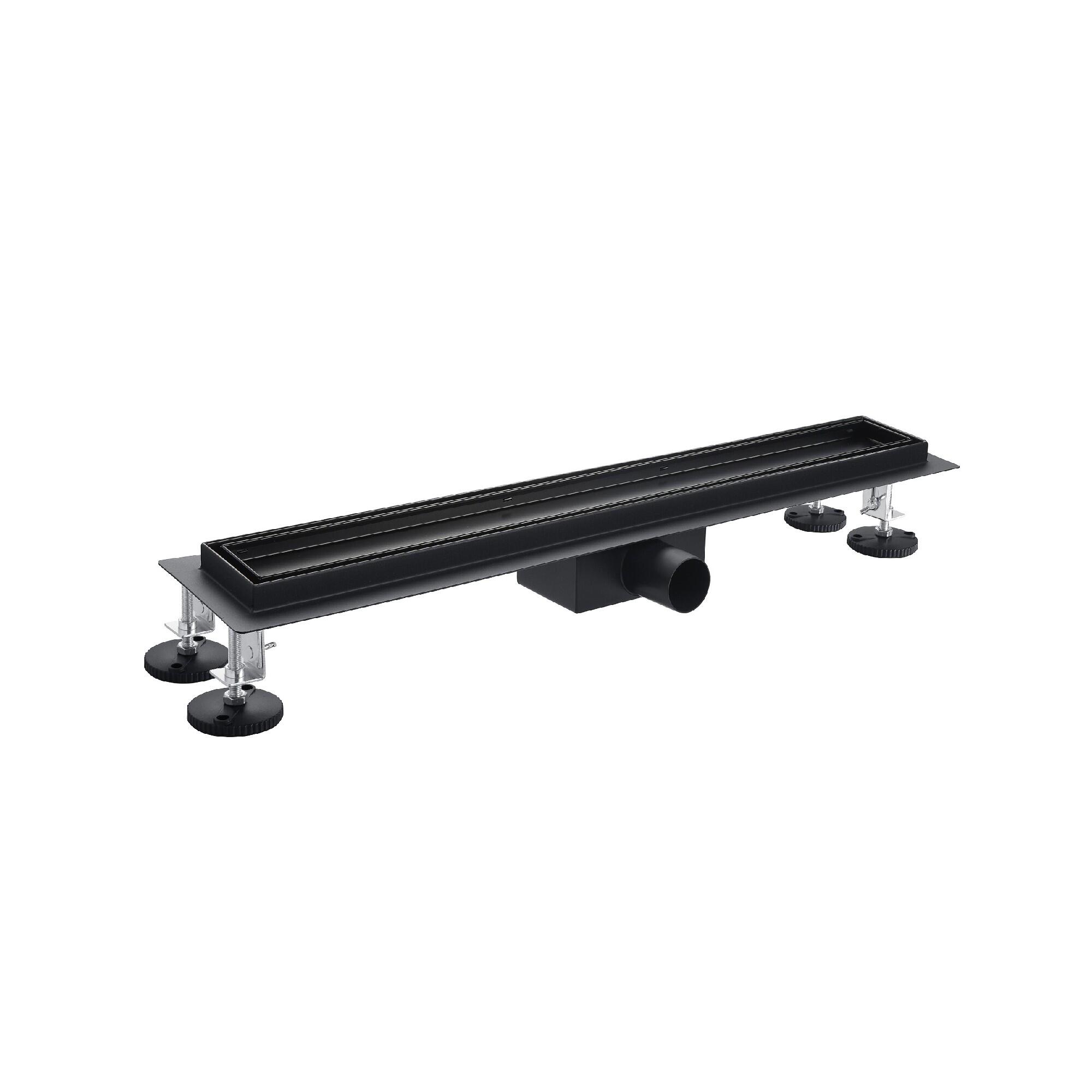 Rigola dus Kruger, reversibila, inox, Ø 40 mm, L 700mm, neagra