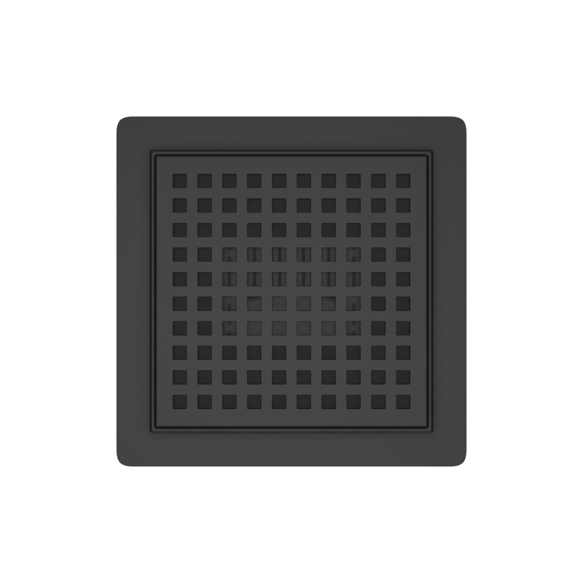 Rigola dus Kruger, inox, Ø 40 mm, 120 x 120mm, neagra