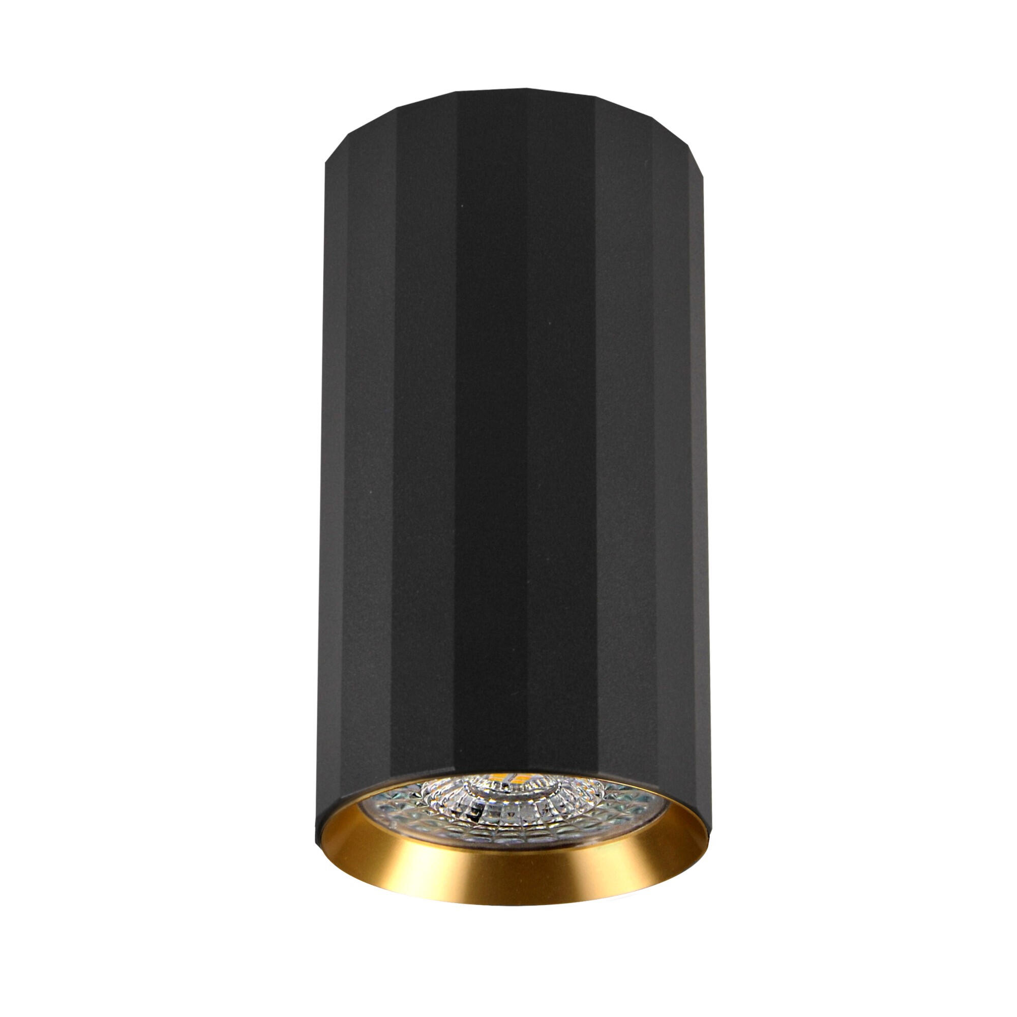 Spot aplicat Nicea, 1 x GU10, 10 W, negru/auriu