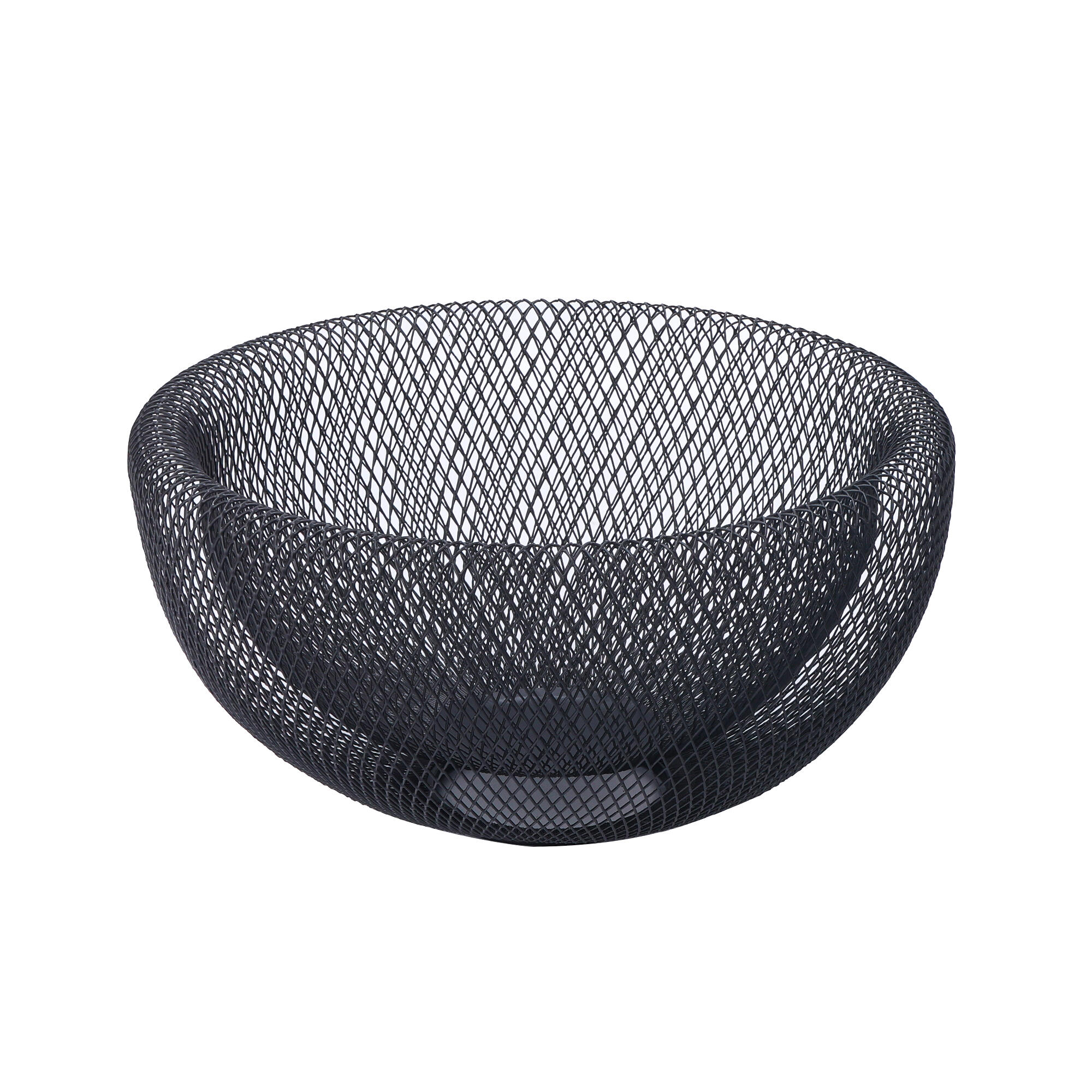 Cos fructe si legume, Delinia, din metal, Ø 29.5 x H 14.7 cm, negru ...