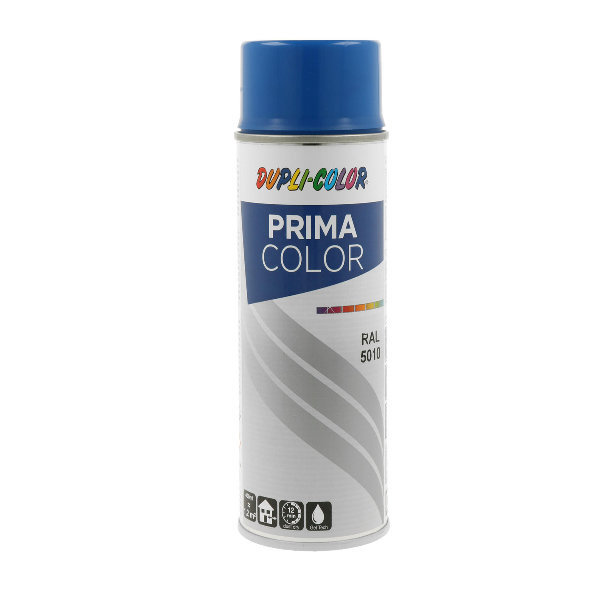 Vopsea spray Prima, decorativa, albastru gentian RAL5010, lucios, 400 ml