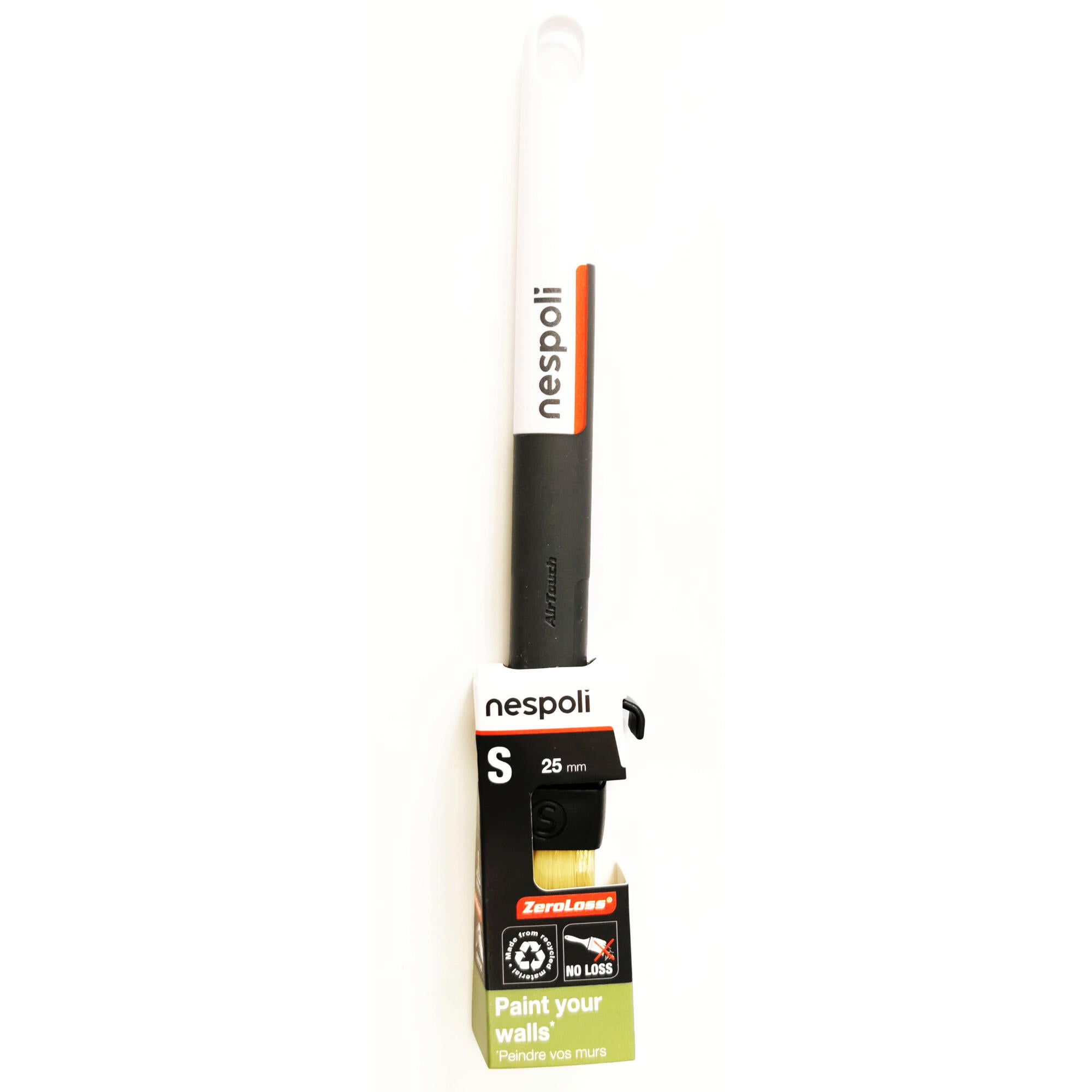 Pensula plata Nespoli Zeroloss, universala, latime 25 mm, maner plastic reciclat