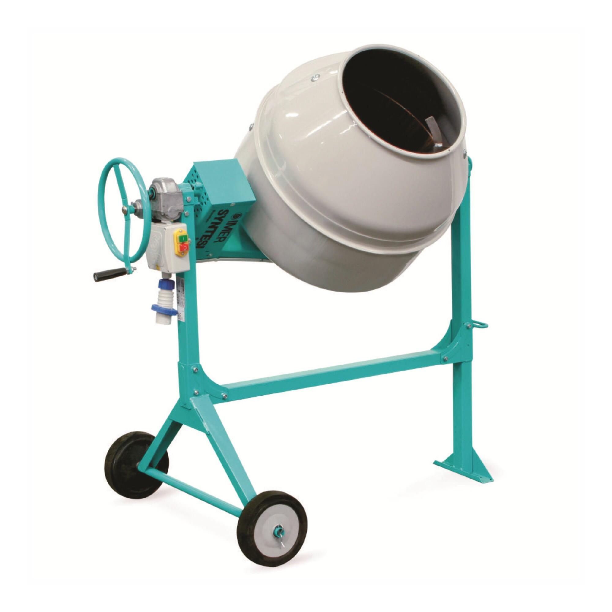 Betoniera profesionala Imer Syntesi, 190 L, motor monofazat, 1 kW, gri/albastru