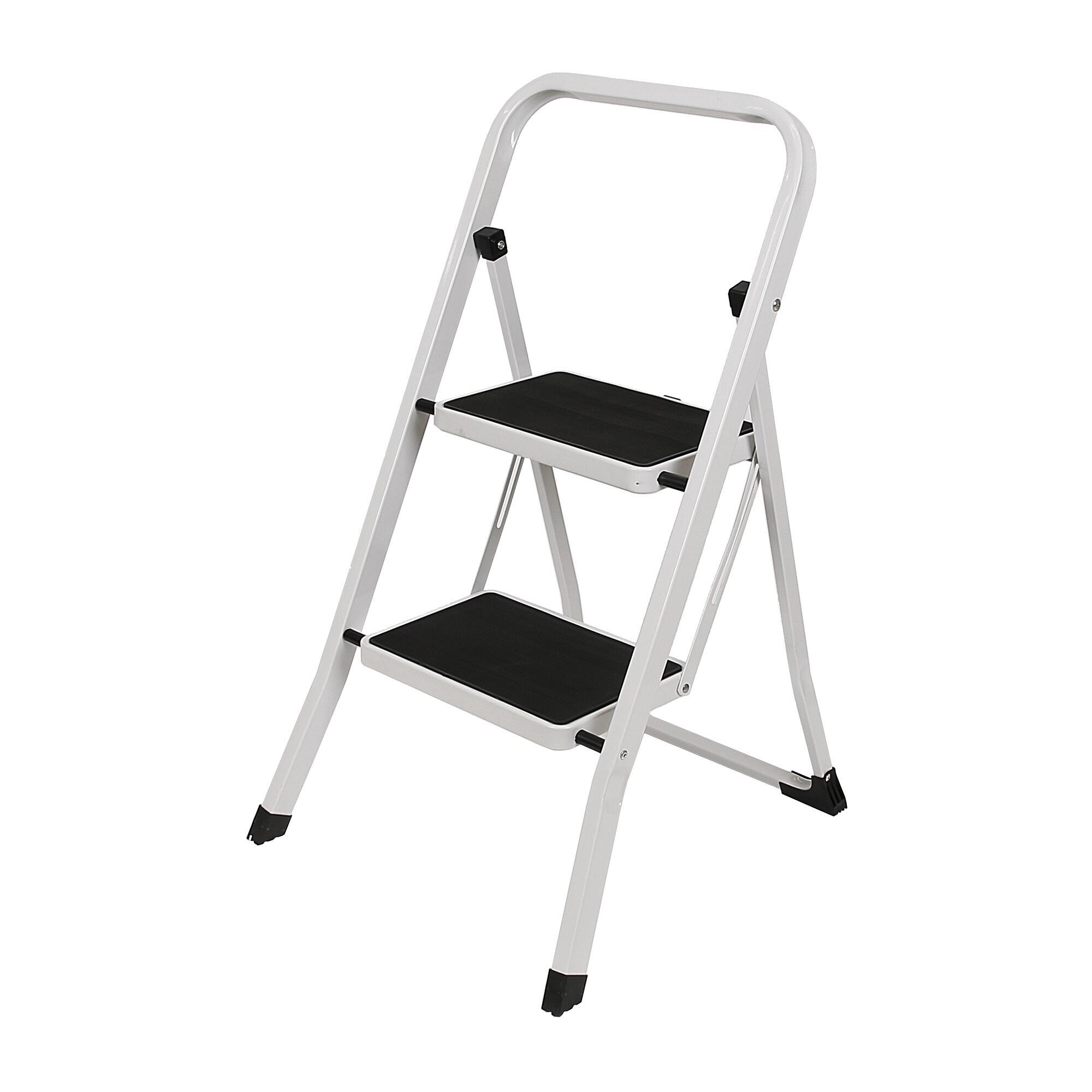 Scaletta LY-SL01P in acciaio 2 gradini portata massima 150 kg EN 14183 per lavori fino a 1.93 m - 6