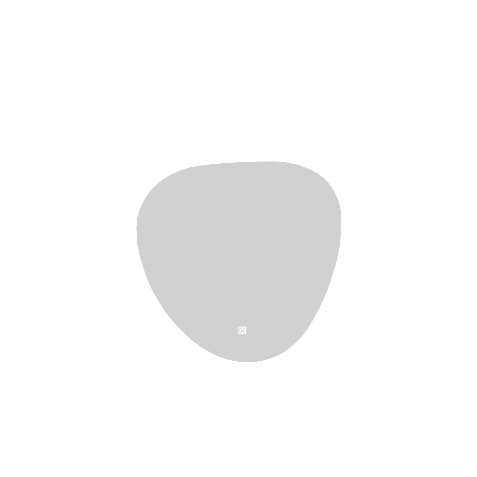 Oglinda baie cu LED triunghi rotunjit, 58 x 58 cm