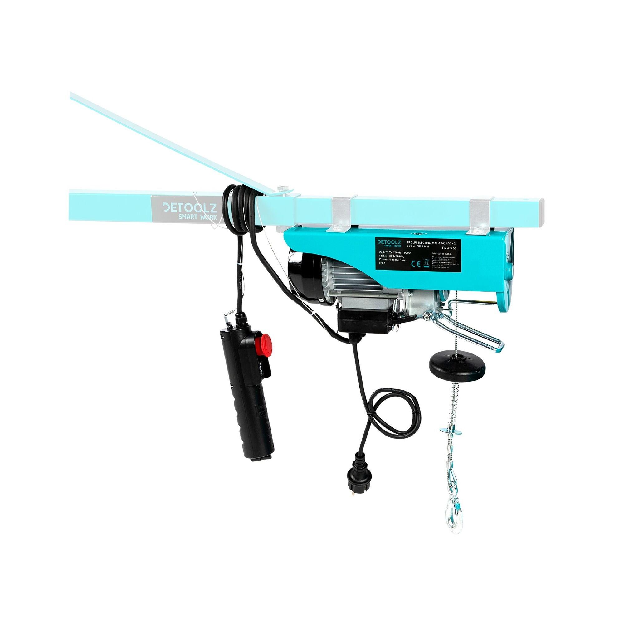 Troliu electric Detoolz DZ-C263, 800 W, 500 Kg, fir 4 mm | Leroy