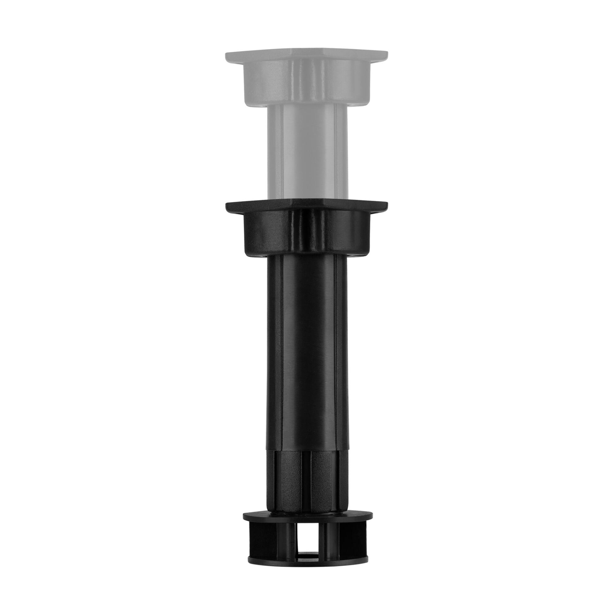Picior mobila, ajustabil, H 130 - 170 mm, plastic, negru