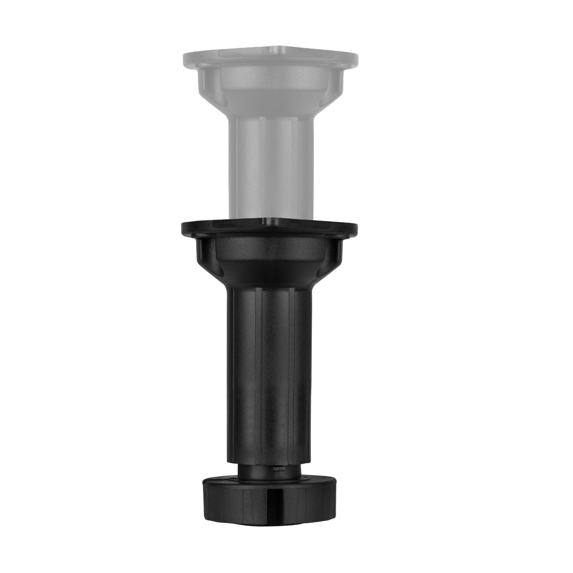 Picior mobila, ajustabil, H 96 - 150 mm, plastic, negru