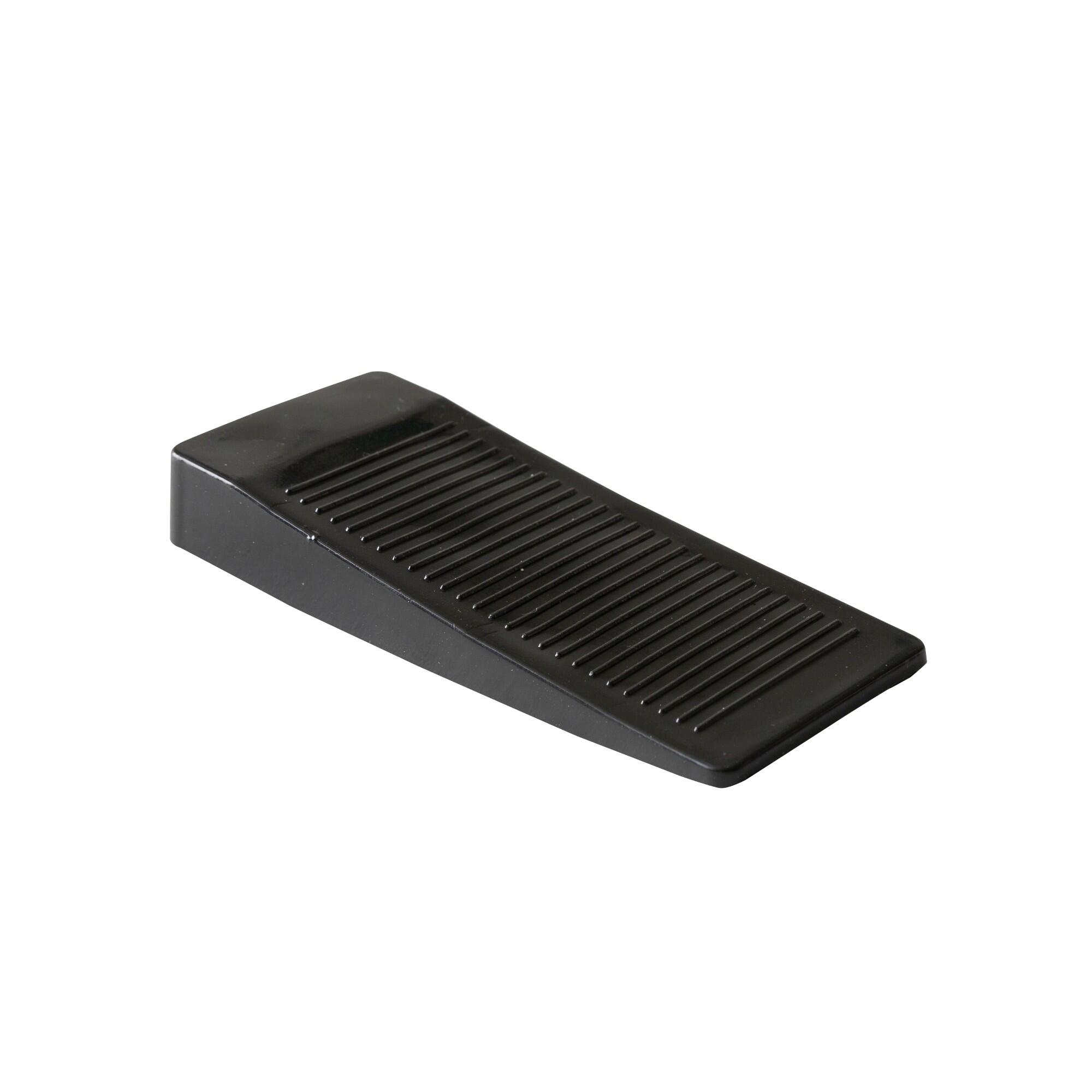 Opritor usa, pentru podea, plastic, 38 x 96 mm, negru