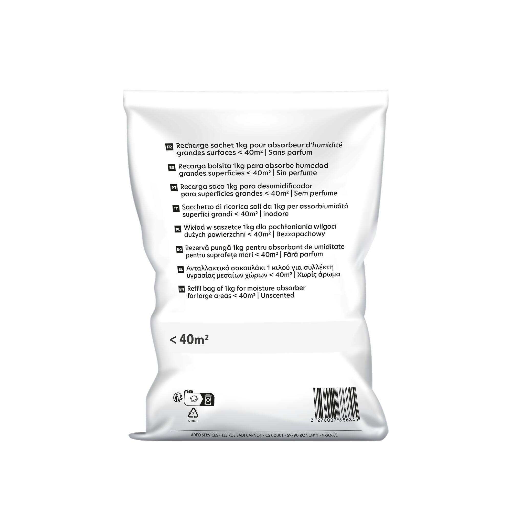 Rezerva absorbant umiditate pentru suprafete mari, parfum neutru, 1 kg