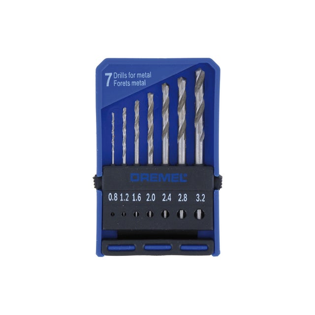 Lot de 7 forets de perçage Diam.0,8 à 3,2 mm, DREMEL 628