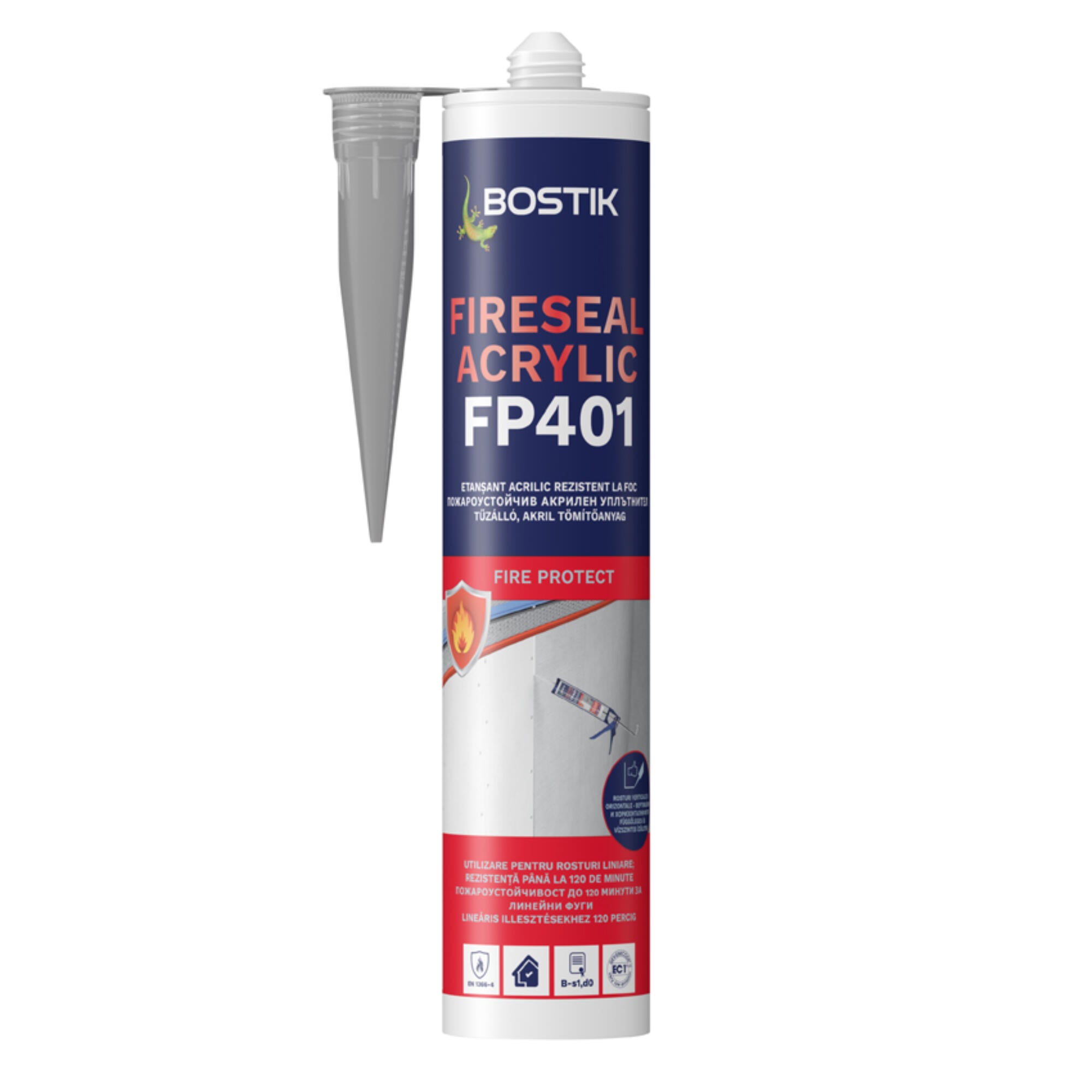 Etansant acril Bostik FP401, pentru protectie foc, 300 ml, alb