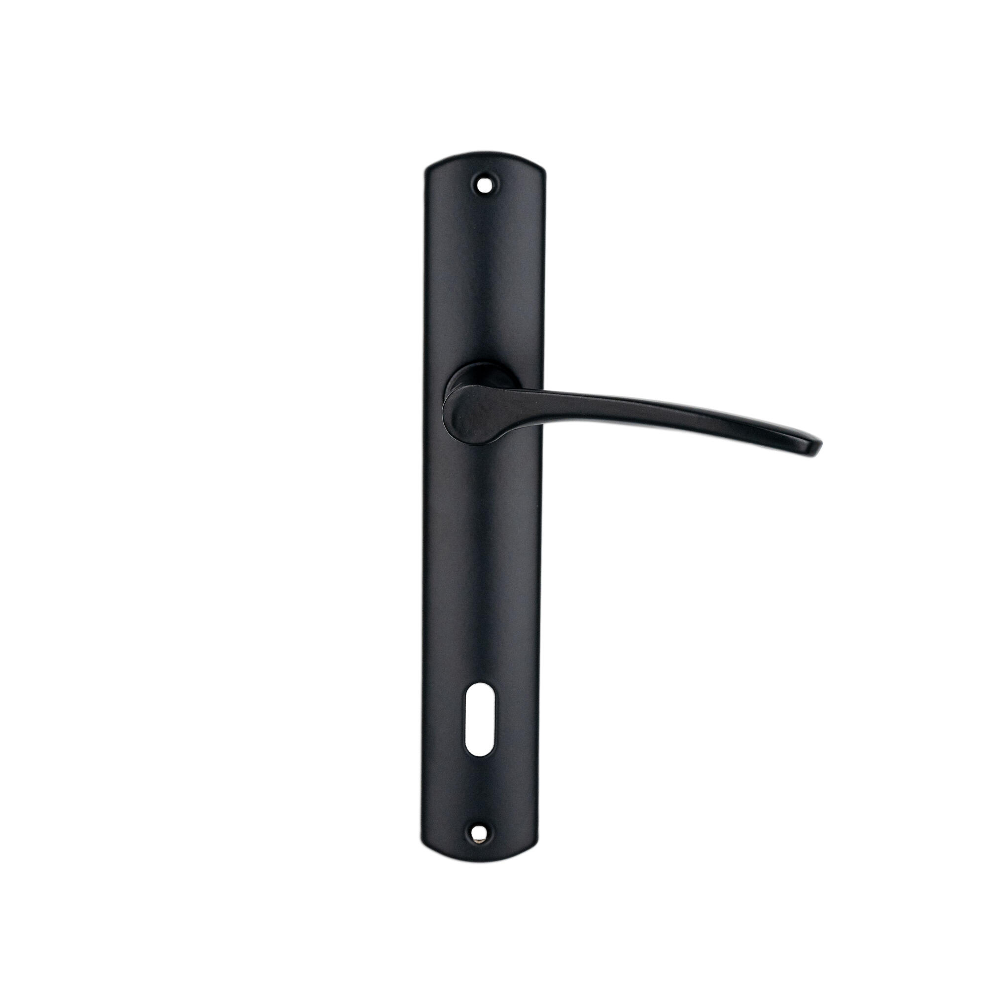 Maner cu sild usa interior, 90 mm, pentru cheie, aluminiu, negru