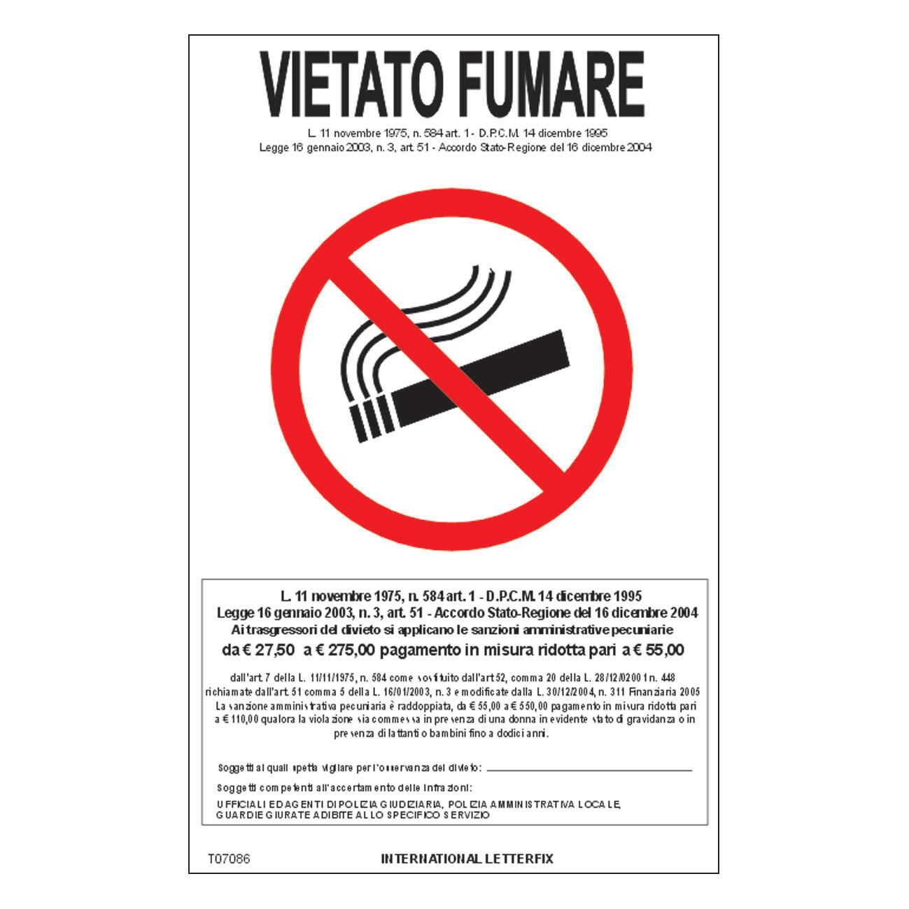 Cartello Divieto Di Fumo Normaluz In PVC 21x30 Cm – Pittogramma ISO 7010 Per Interni/Esterni - 3
