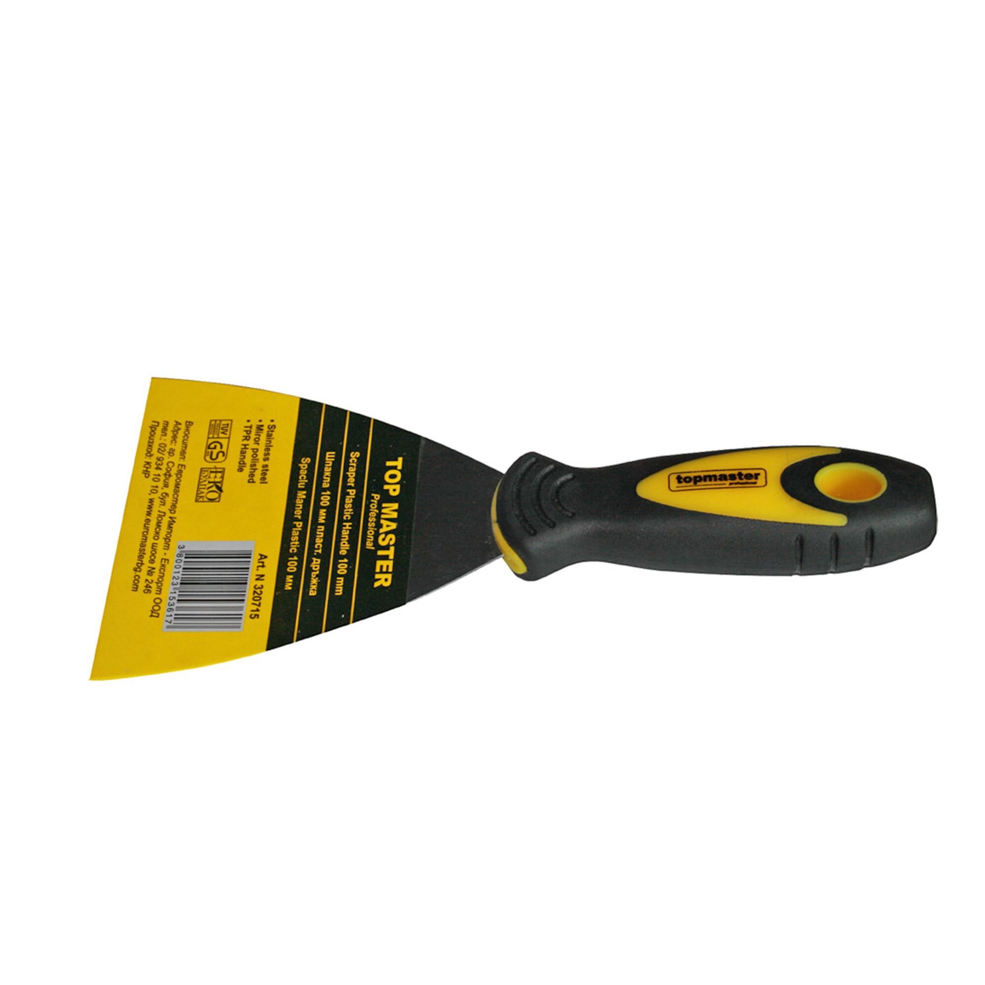 Spaclu Fara Maner Spaclu inox Top Master, maner plastic, 100 mm | Leroy Merlin