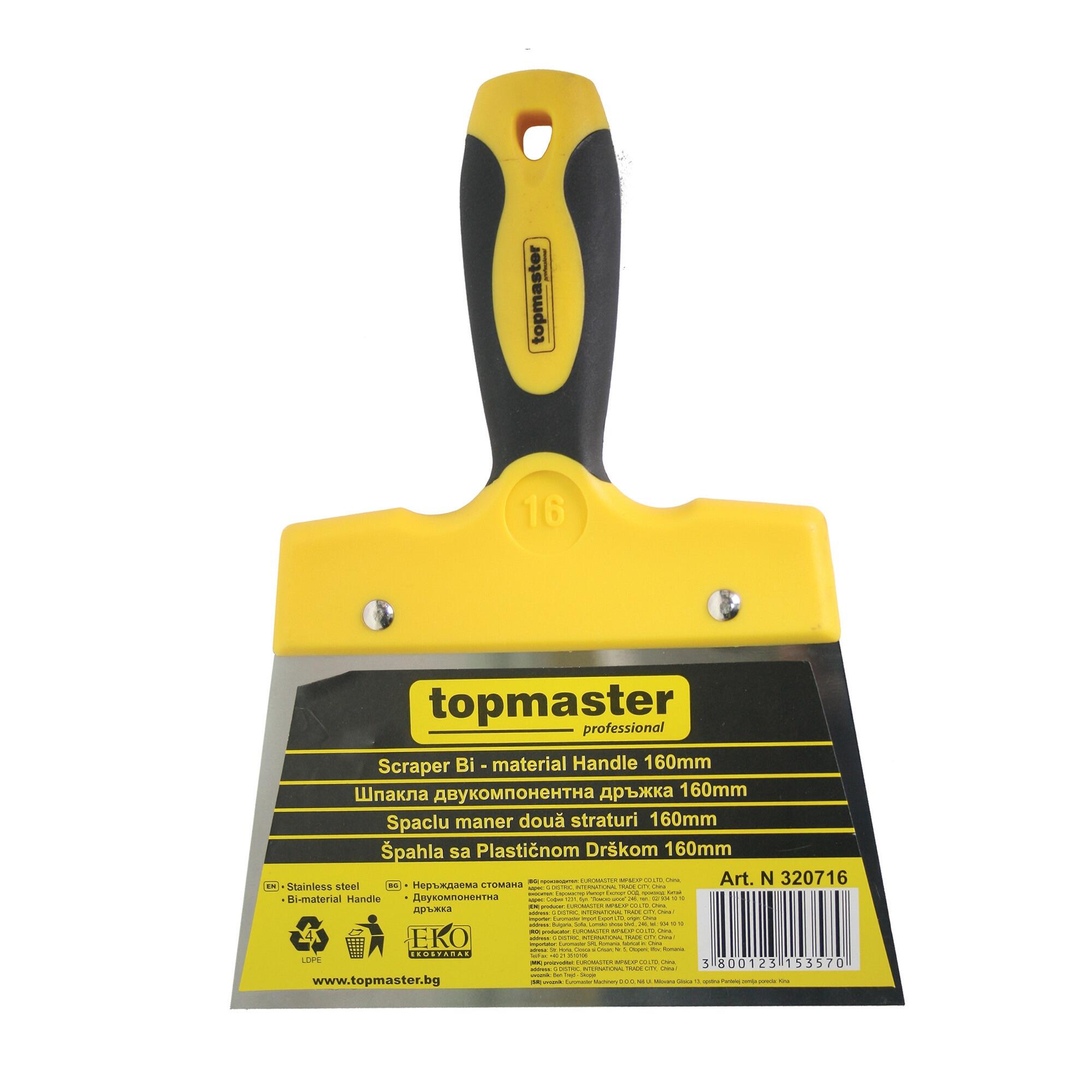 Spaclu inox Top Master, maner plastic, 160 mm | Leroy Merlin