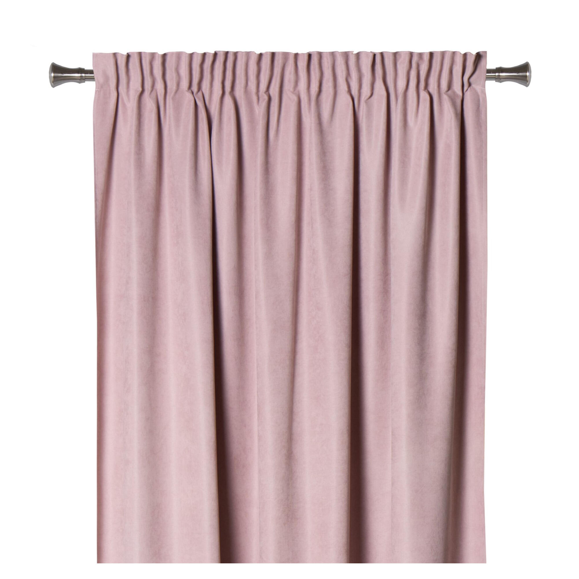 Draperie 200 x 245 cm, Zahra, cu bride, roz | Leroy Merlin