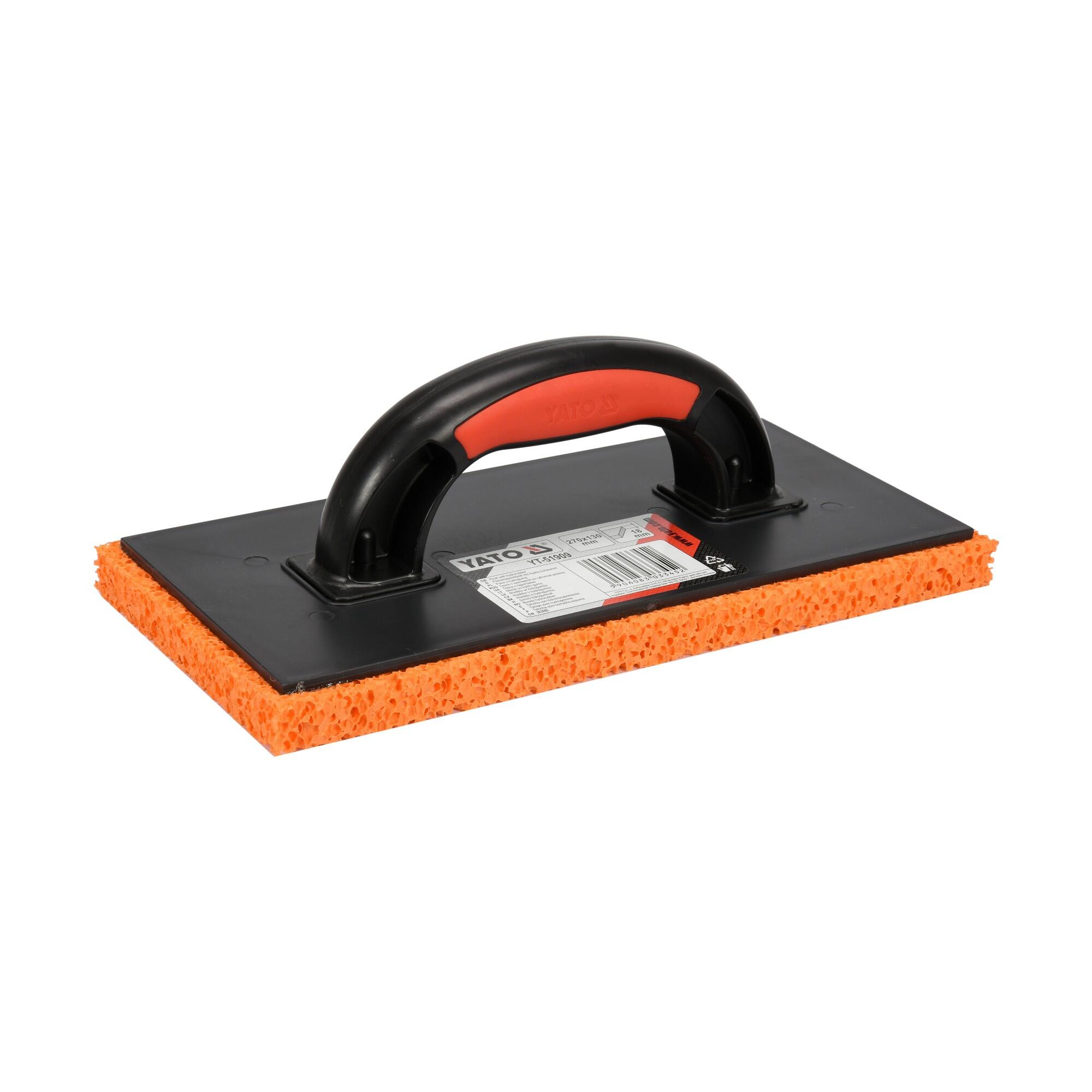 Gletiera finisare Toya, cu burete 18mm, 270x130 mm, maner plastic