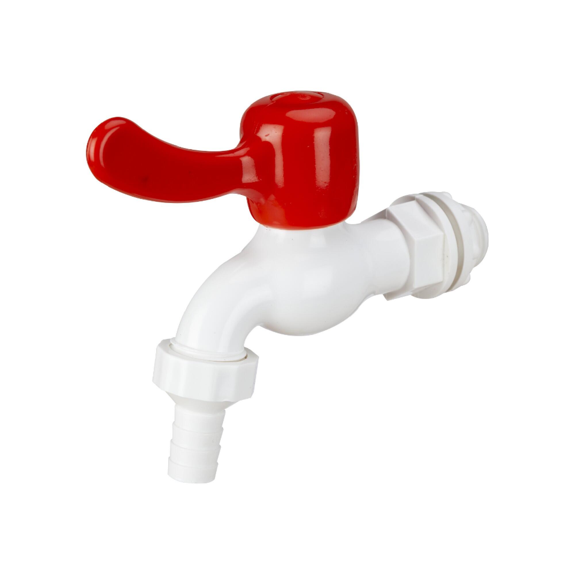Robinet dublu, pvc, pentru rezervor plastic 1/2 ''