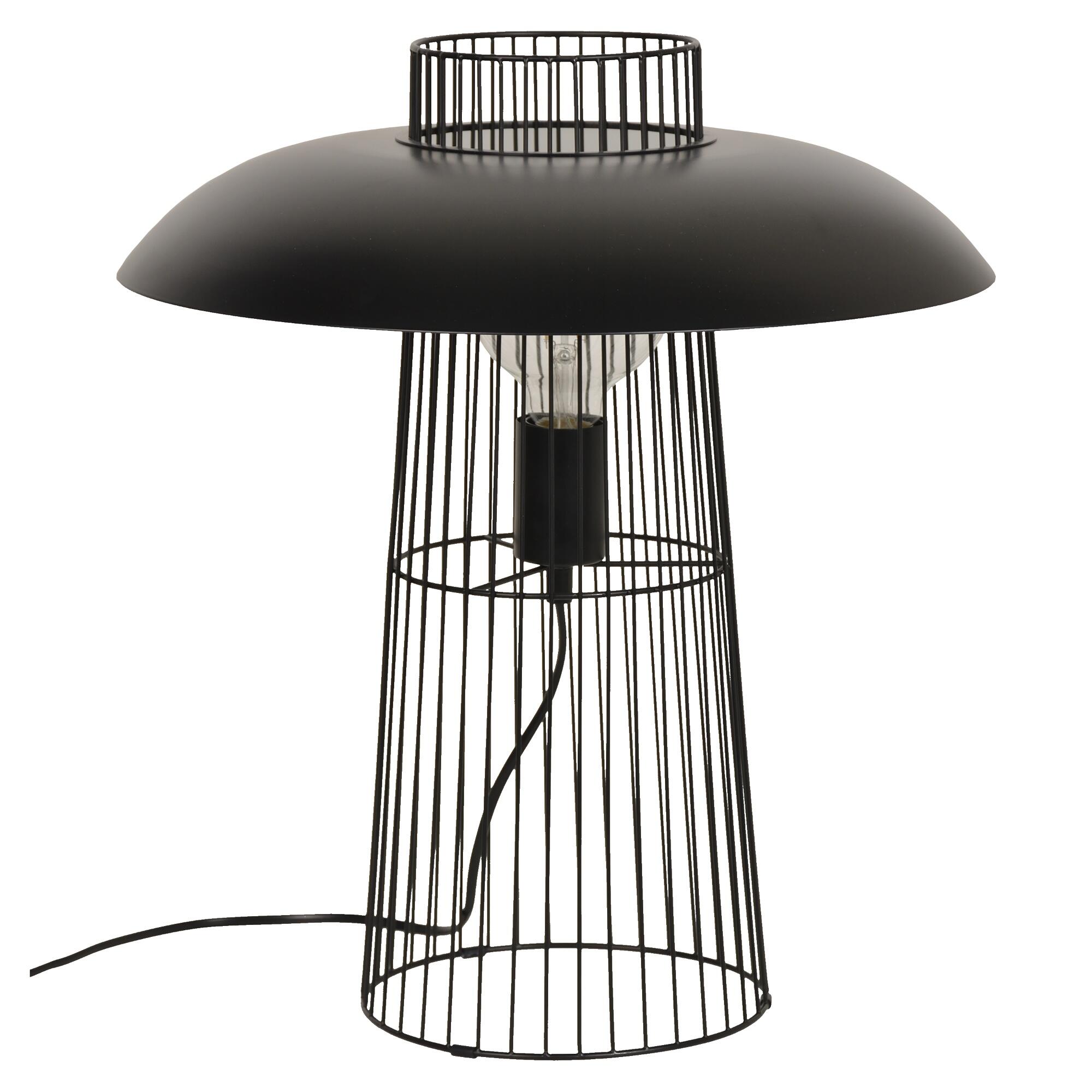 Veioza Sitio, 1 x E27, H 45 cm, metal, negru