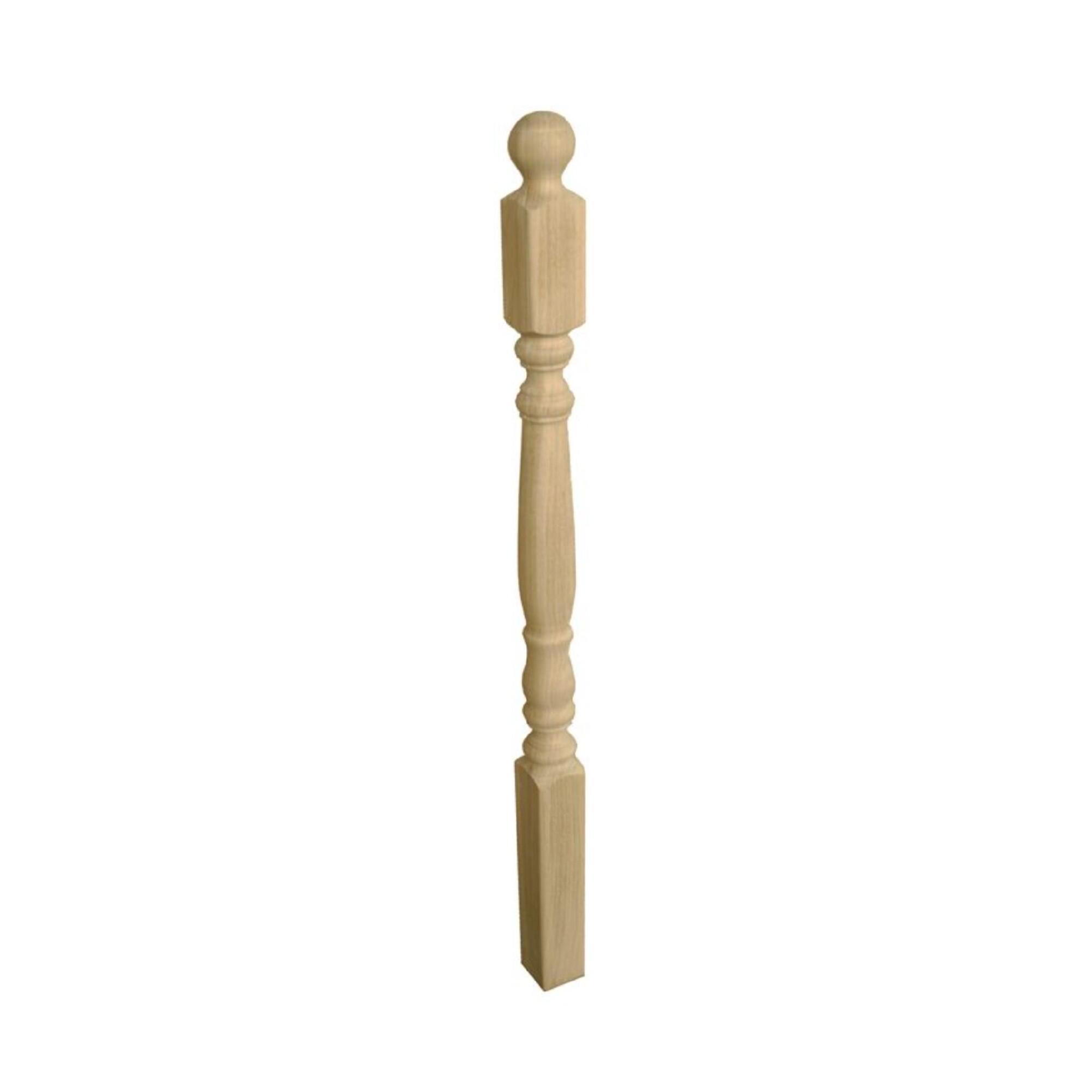 Balustru capat strunjit, stejar, 1130x70x70 mm