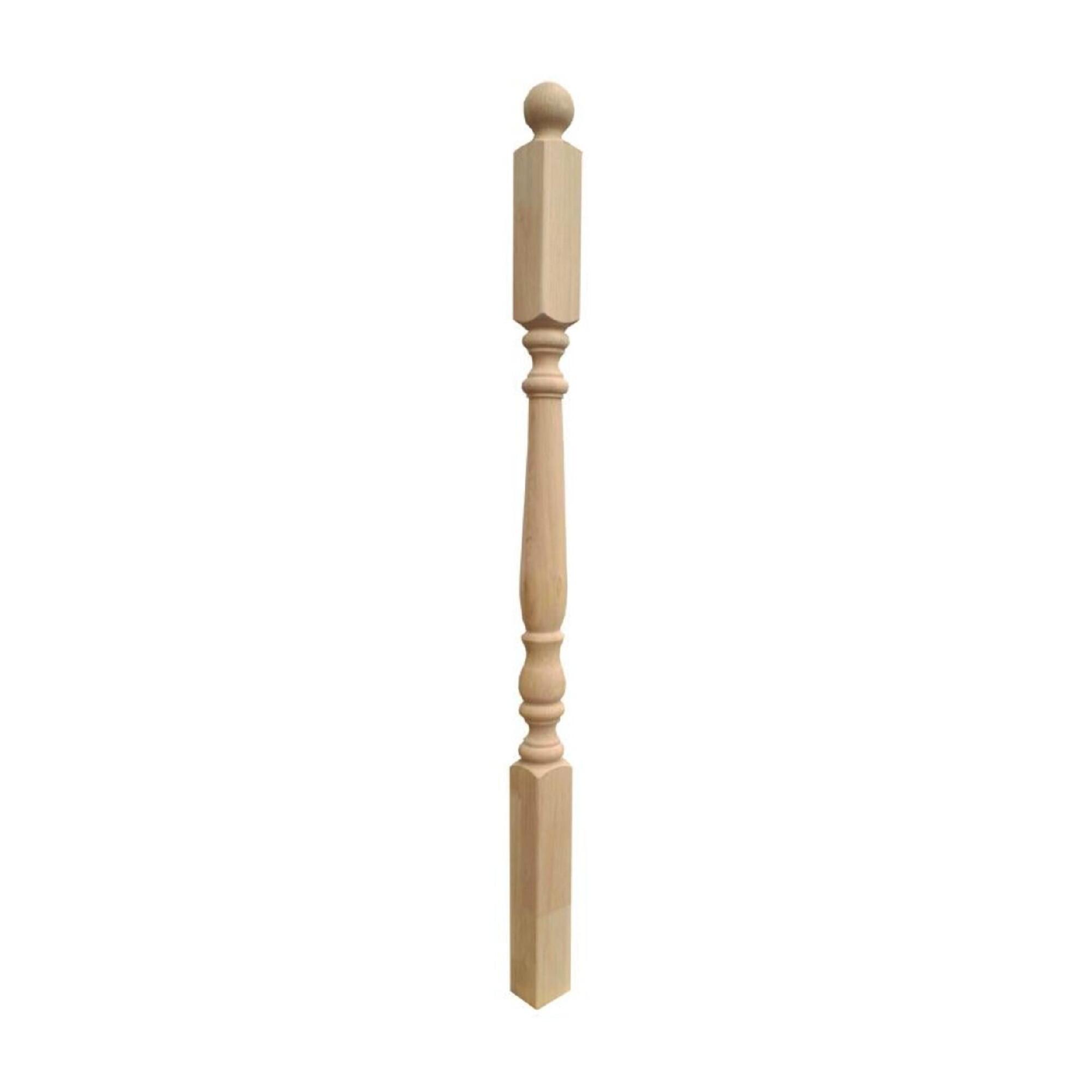 Balustru capat strunjit, stejar, 1300x70x70 mm