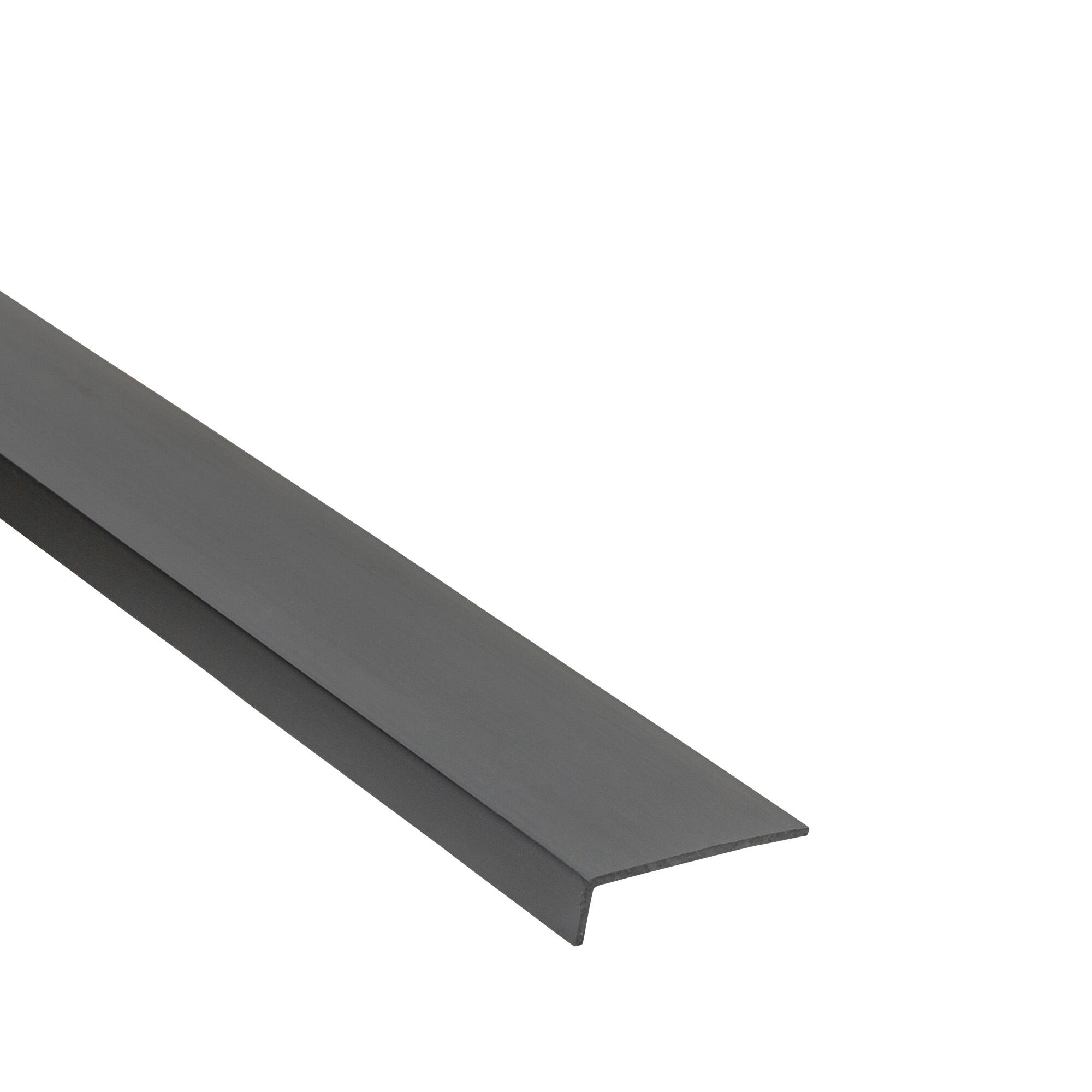 Cornier PVC, 40 X 10 X 1.5 mm, L = 2.6 m, negru mat