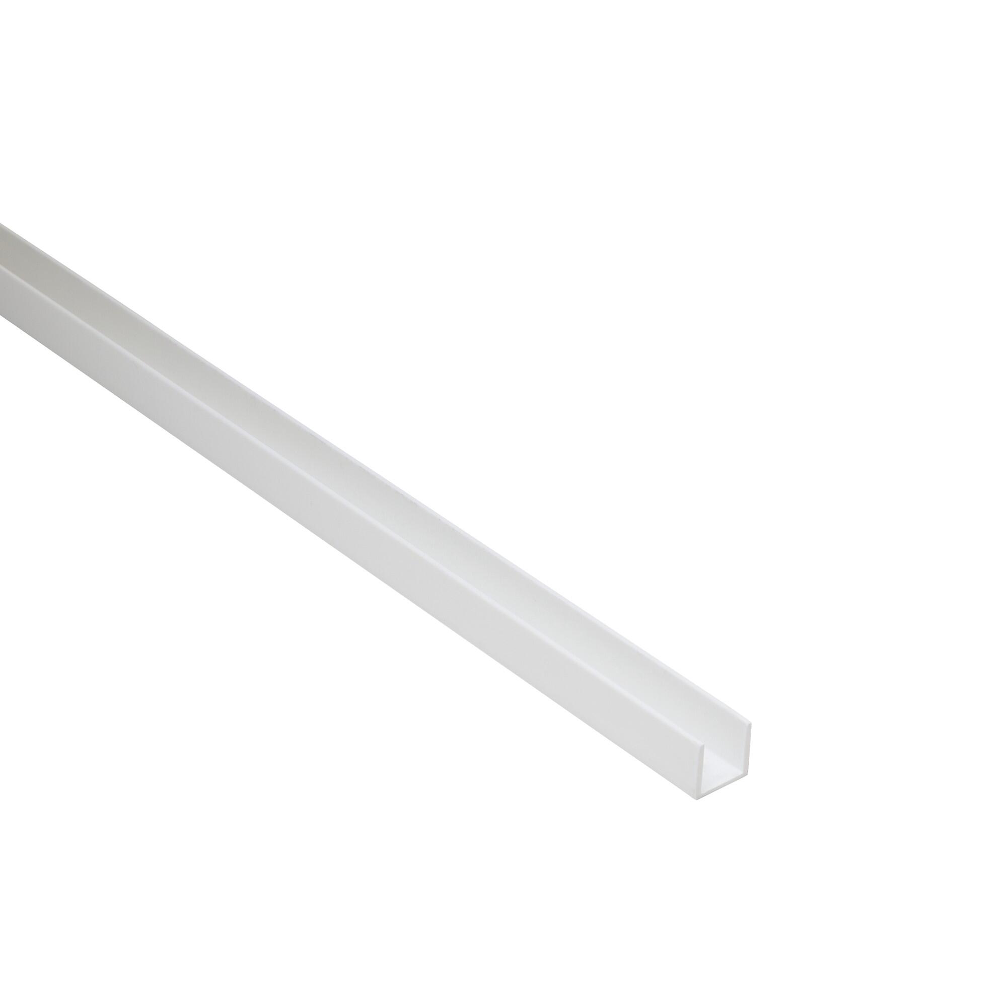 Profil U PVC, 10 x 10 x 1 mm, L = 2 m, alb mat